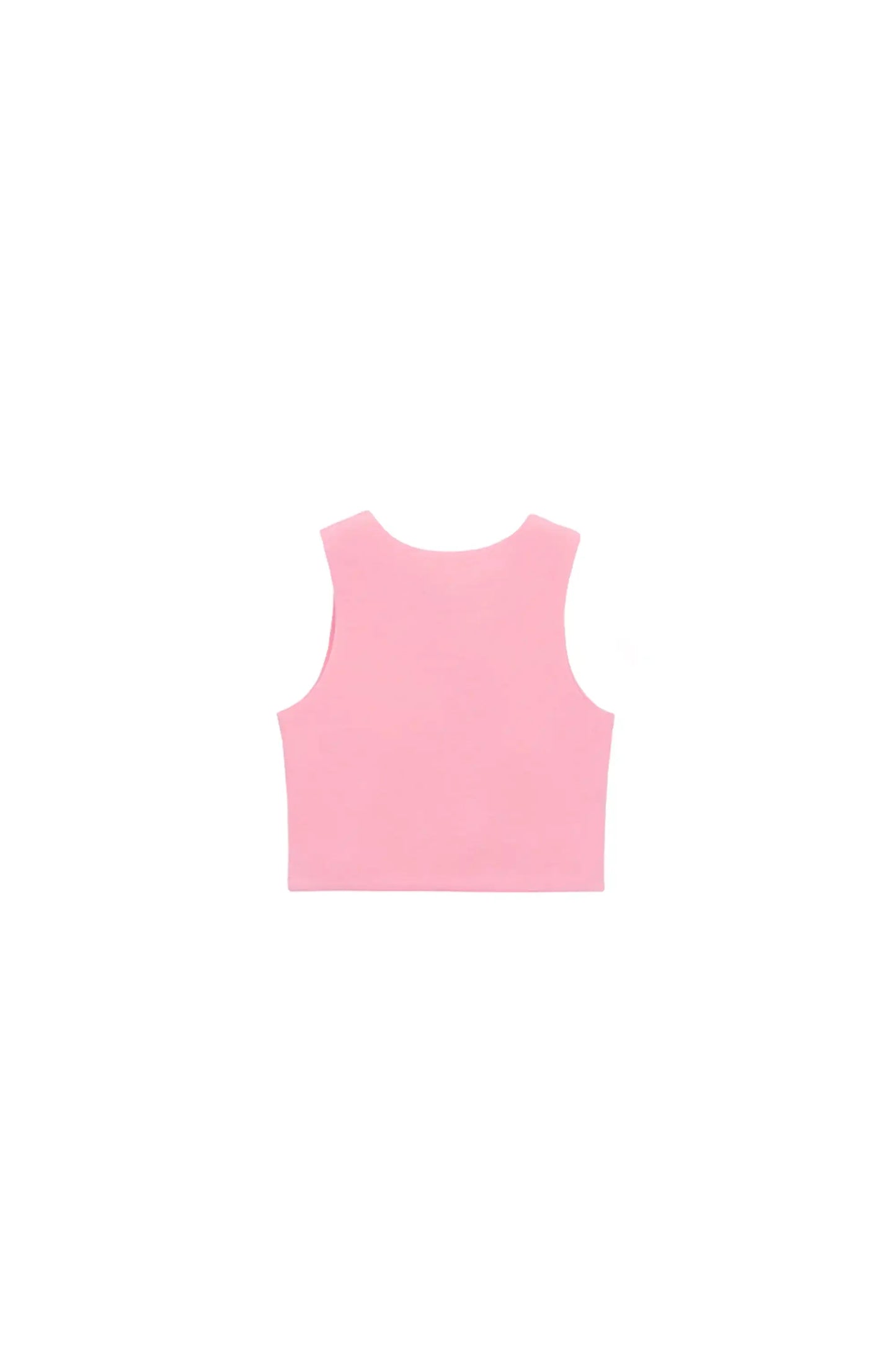Girls' Double Lined Sleeveless Basic Crop Tank Top