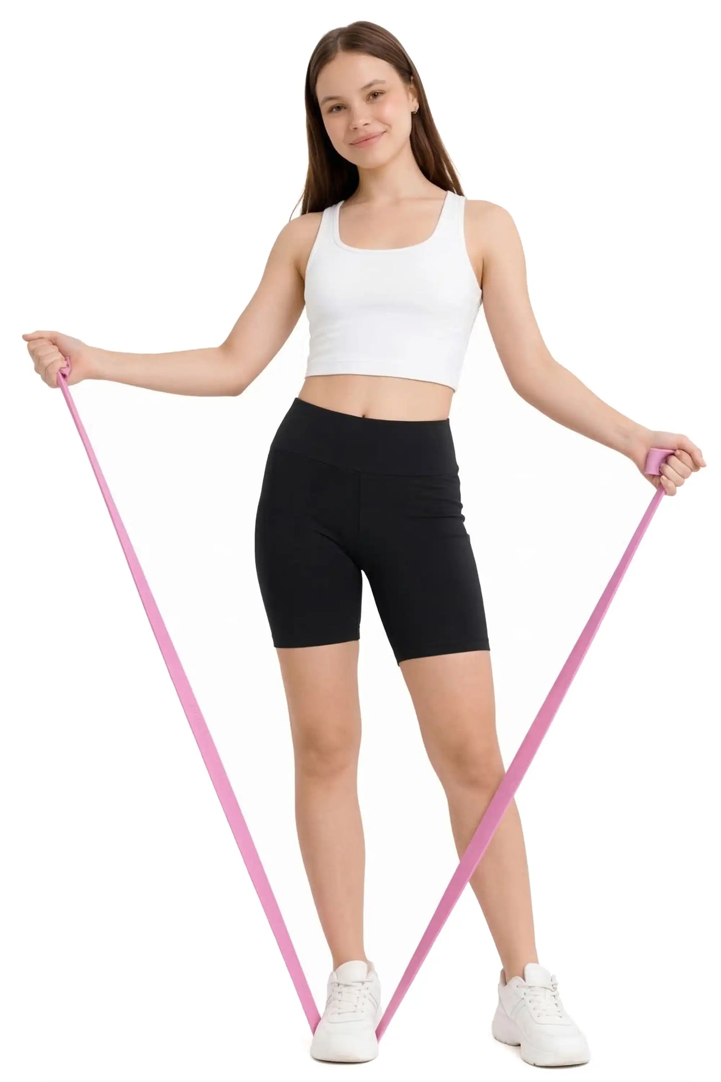 Girls High Waist Biker Shorts — Premium Soft 4-Way Stretch Yoga & Dance Athletic Shorts