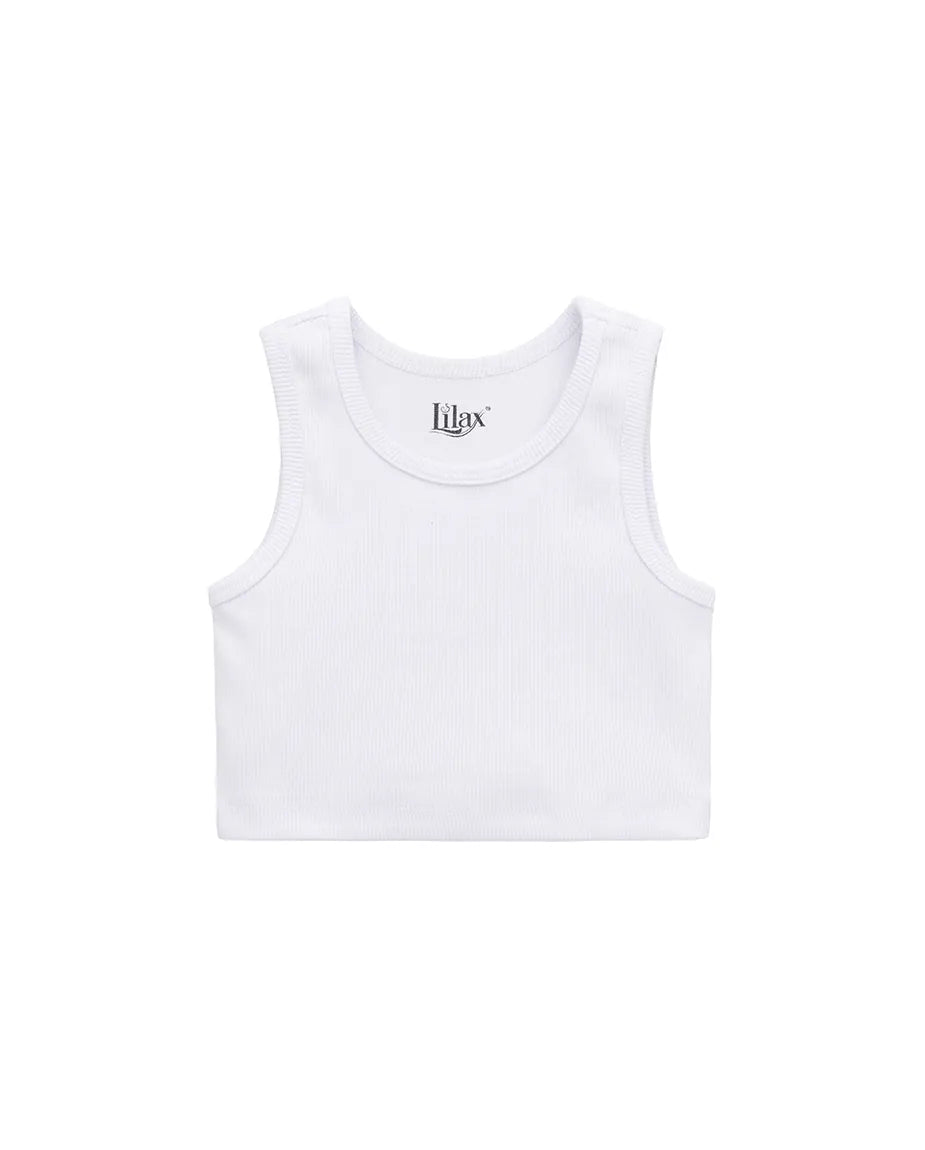 Girls 2-Pack Basic Cropped Tank Top