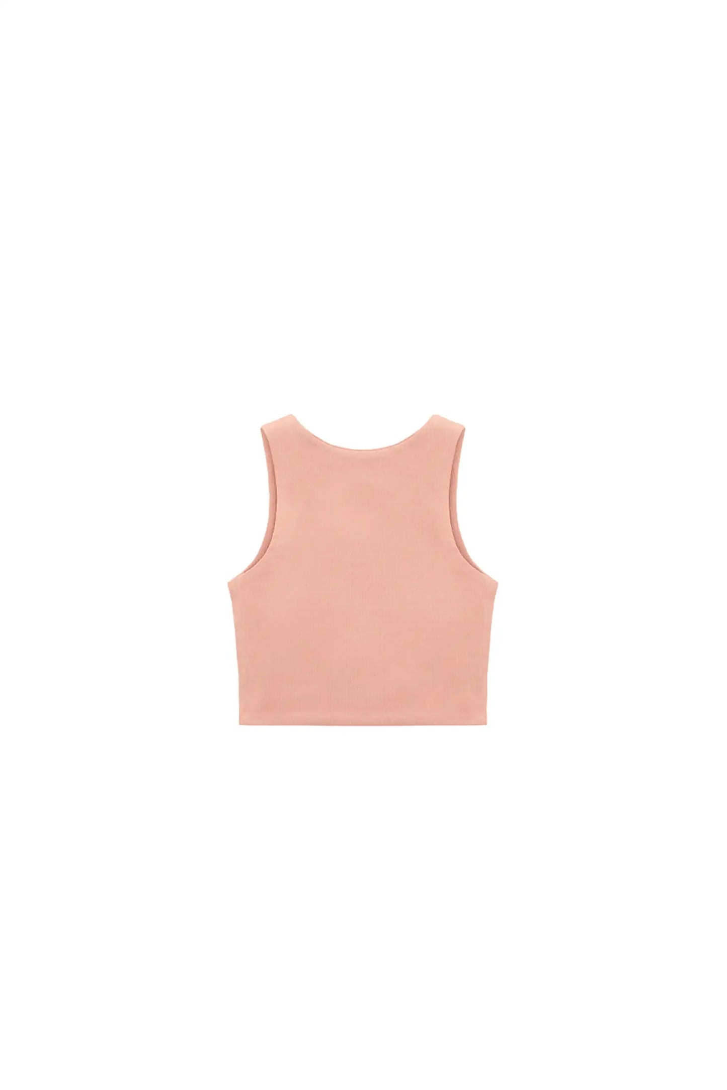 Girls' Double Lined Sleeveless Basic Crop Tank Top
