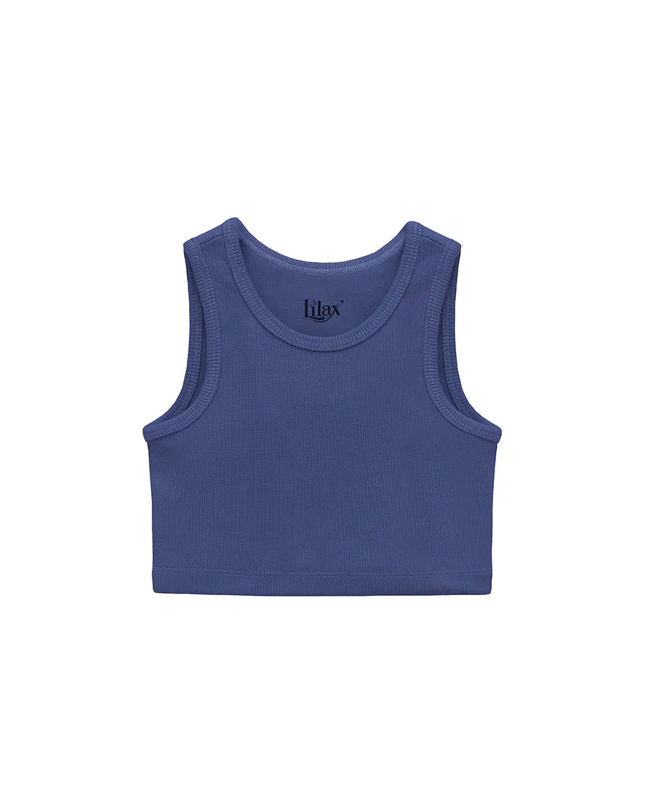 Girls 2-Pack Basic Cropped Tank Top