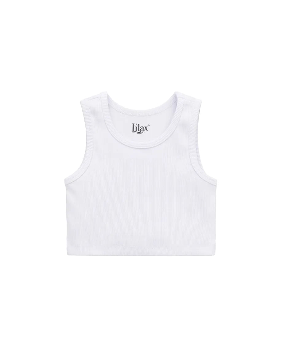 Girls 2-Pack Basic Cropped Tank Top
