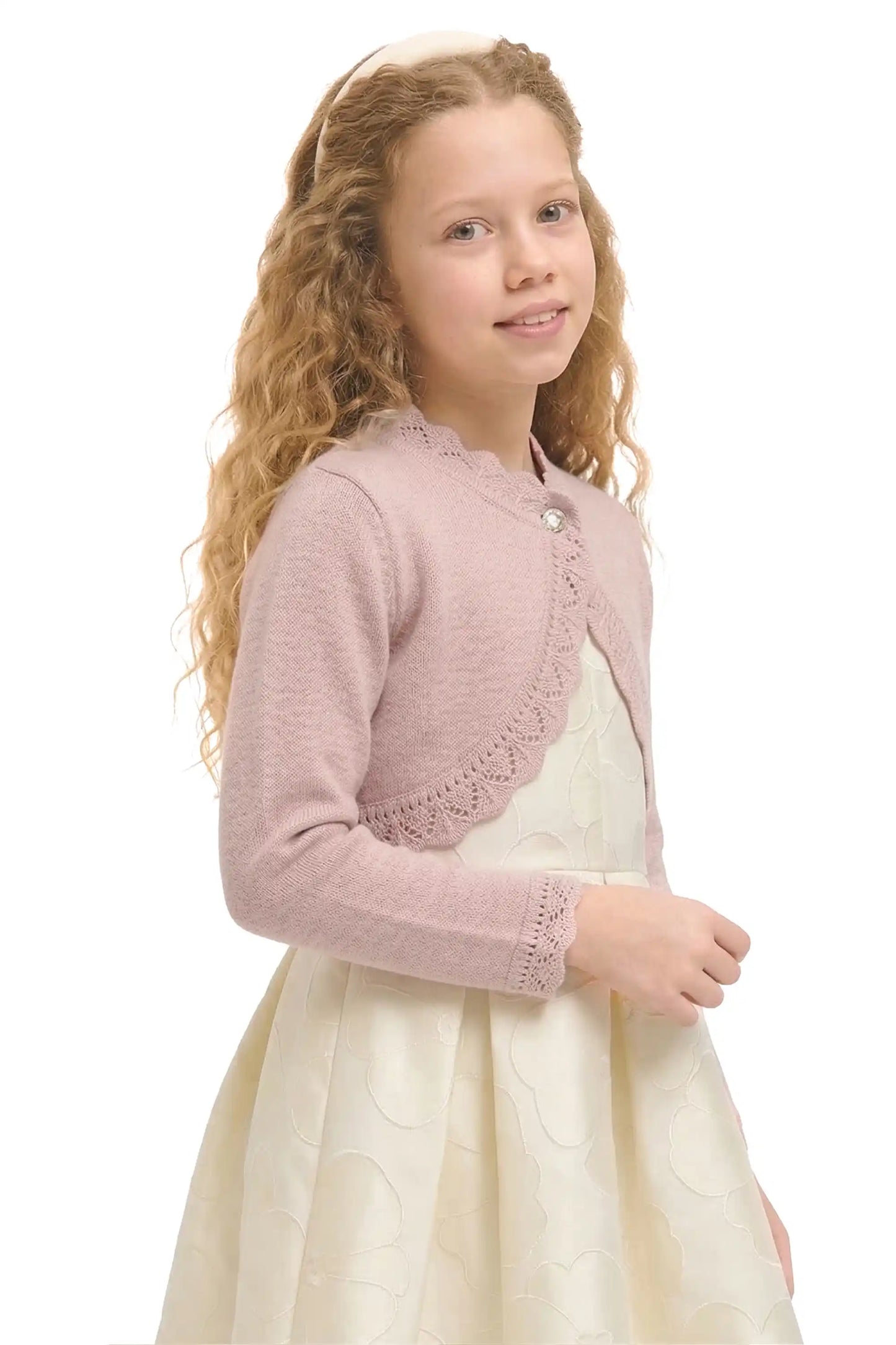 Baby Knit Button Detailed Bolero Cardigan