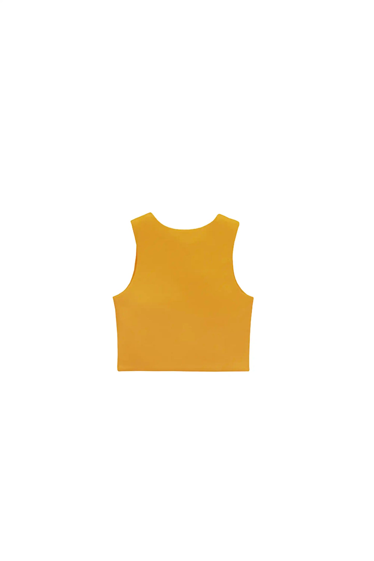 Girls' Double Lined Sleeveless Basic Crop Tank Top