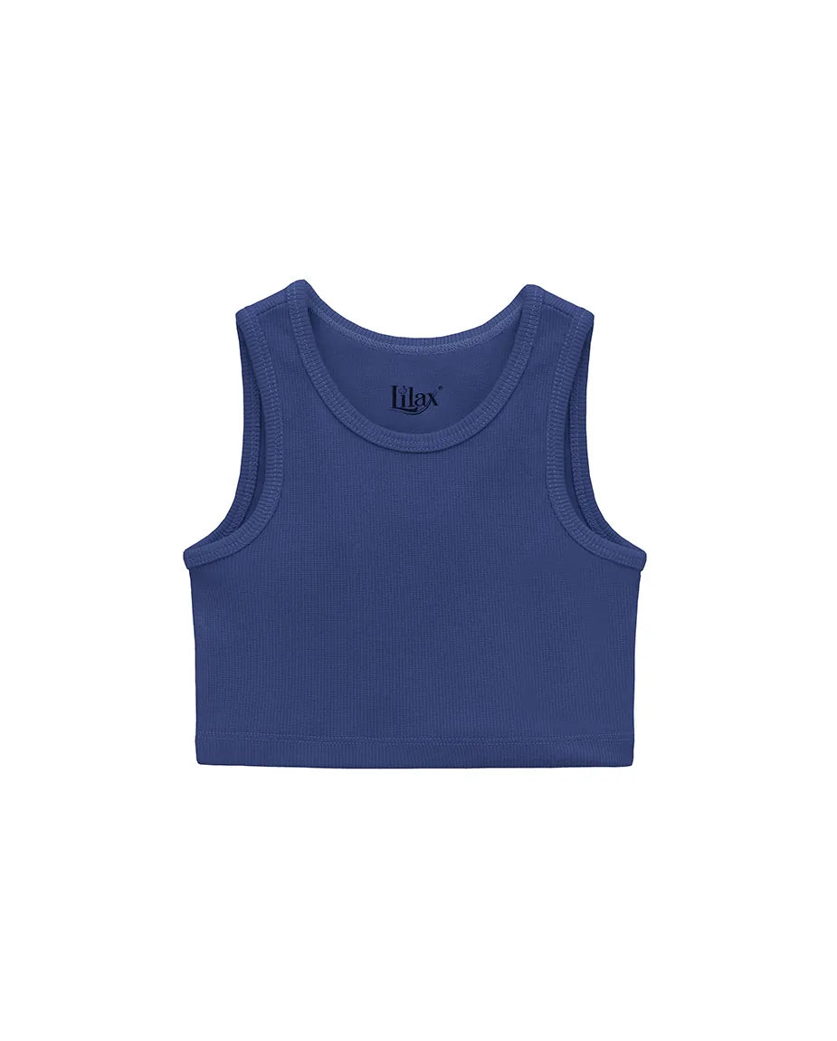 Girls 2-Pack Basic Cropped Tank Top