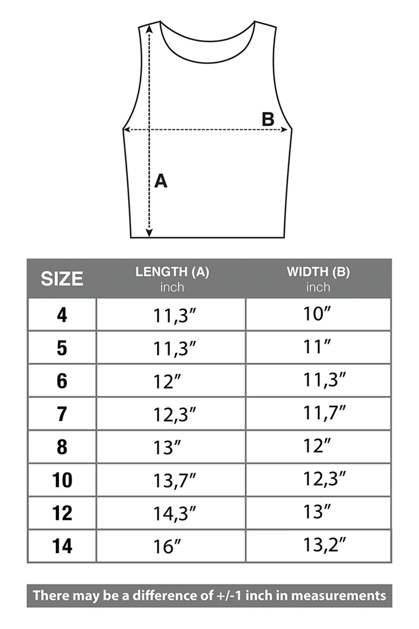 Girls' Double Lined Sleeveless Basic Crop Tank Top