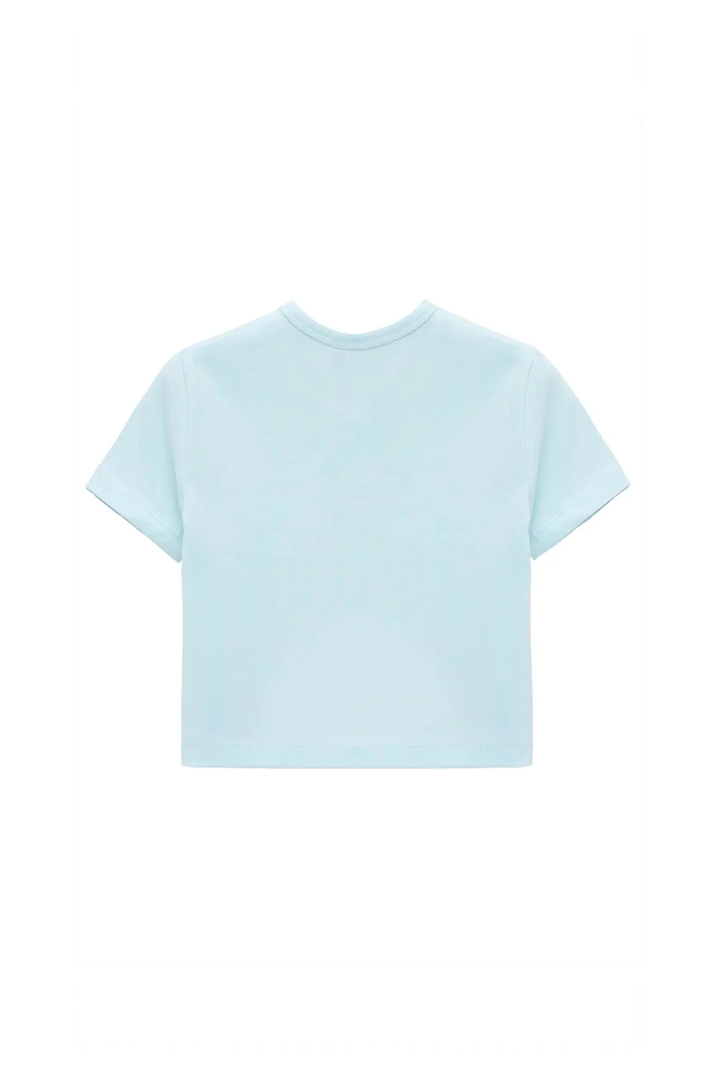 Girls Short Sleeve Crewneck Crop Top Tee