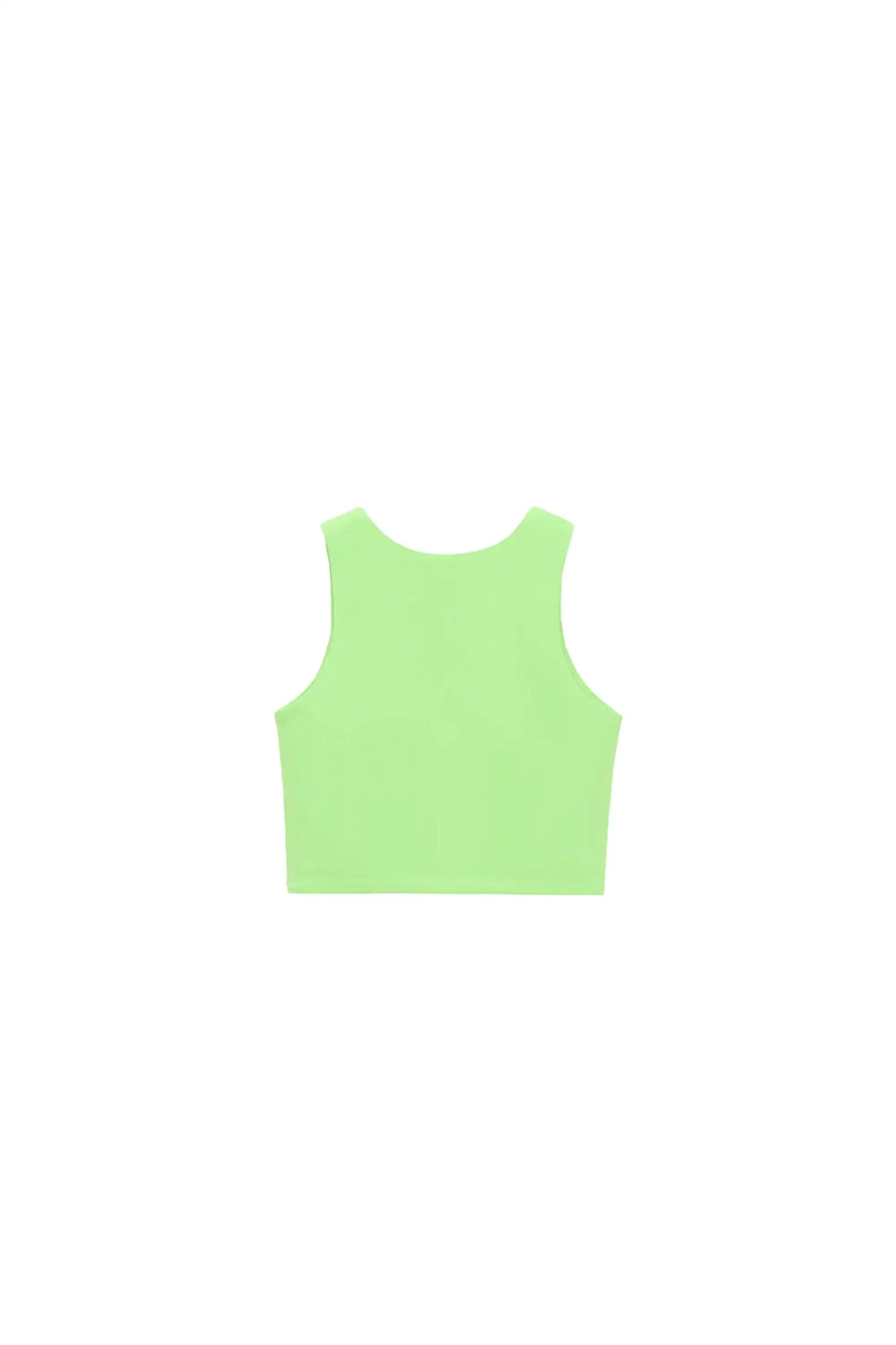Girls' Double Lined Sleeveless Basic Crop Tank Top