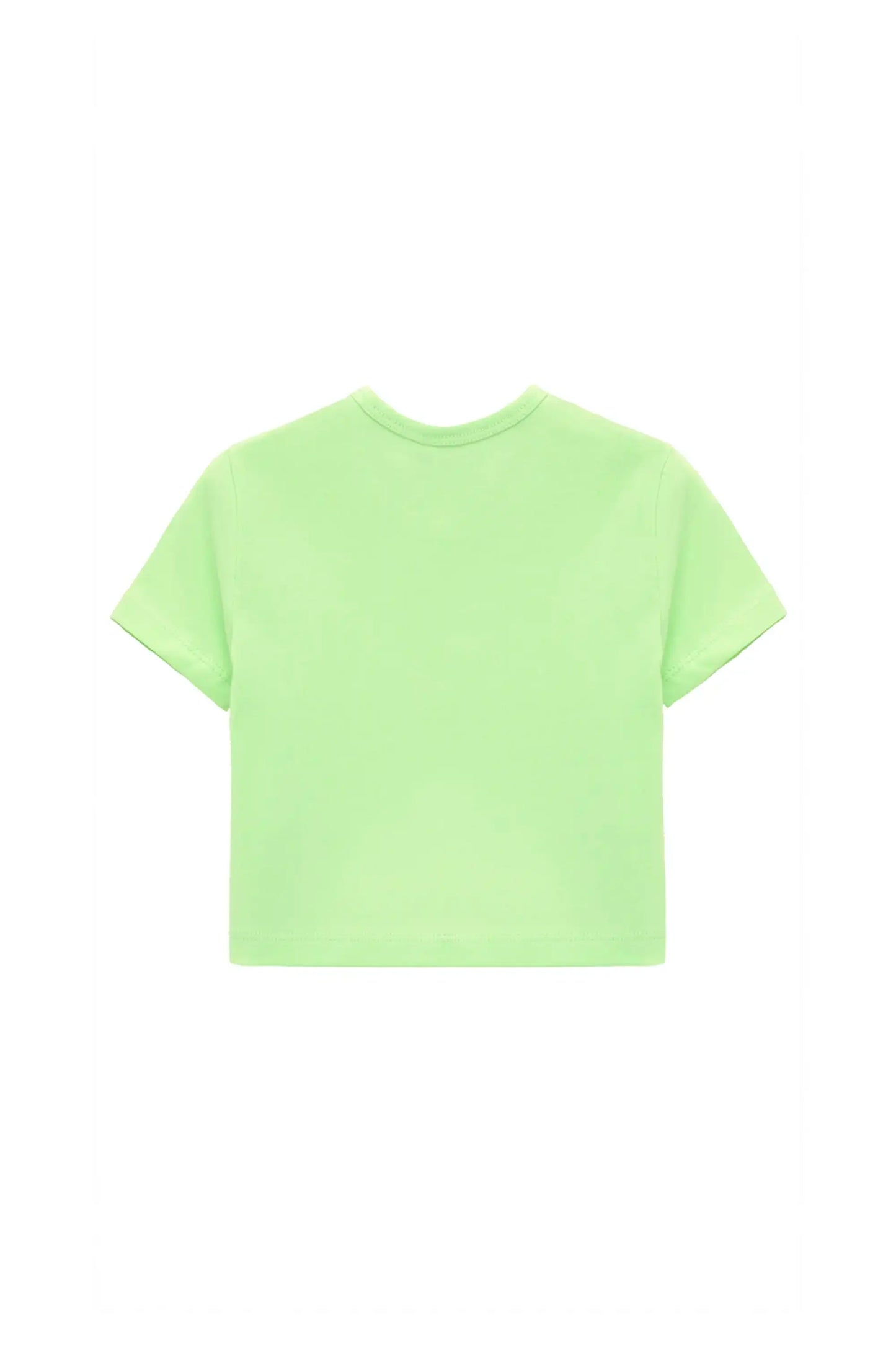 Girls Short Sleeve Crewneck Crop Top Tee