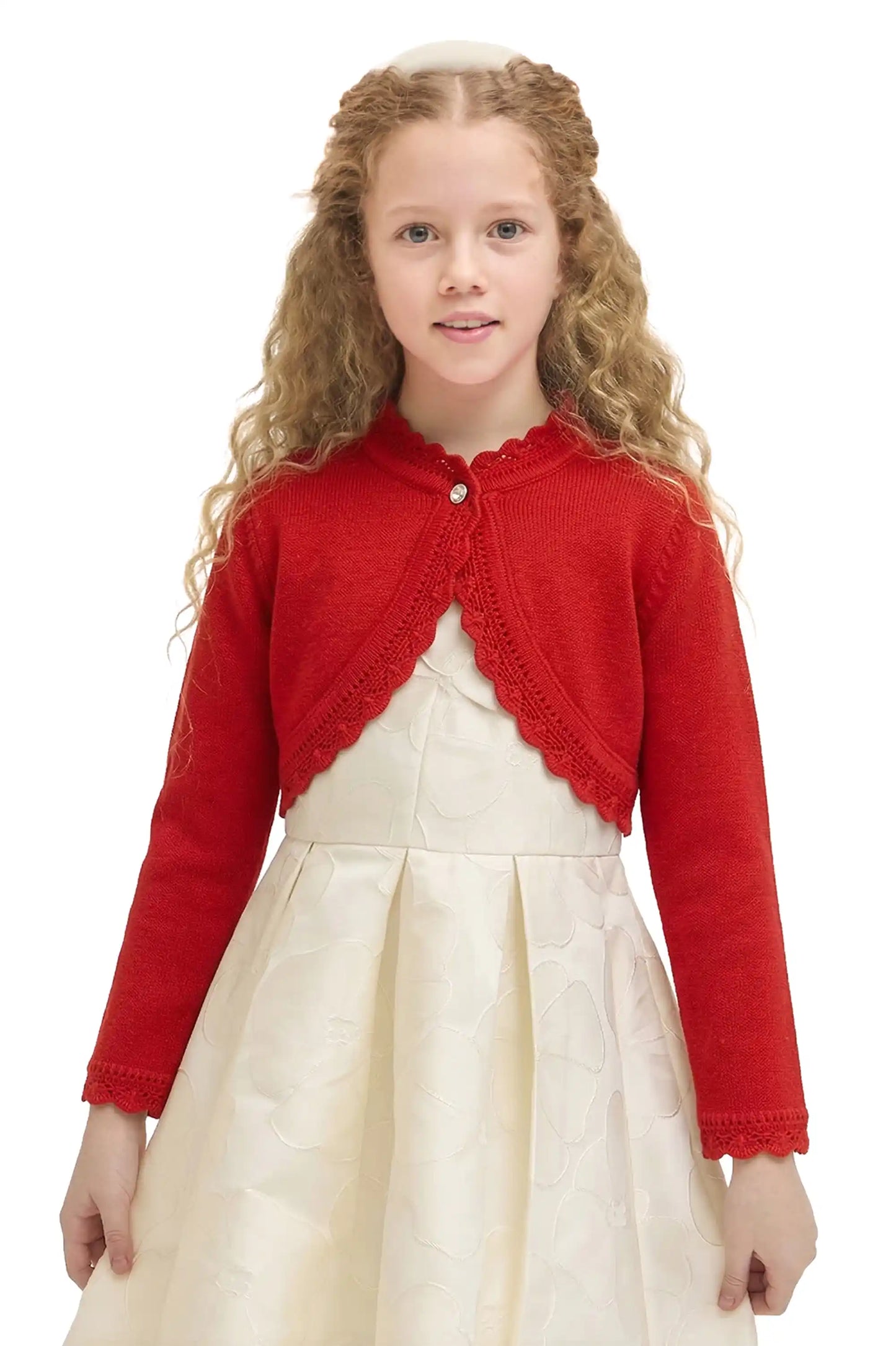 Baby Knit Button Detailed Bolero Cardigan