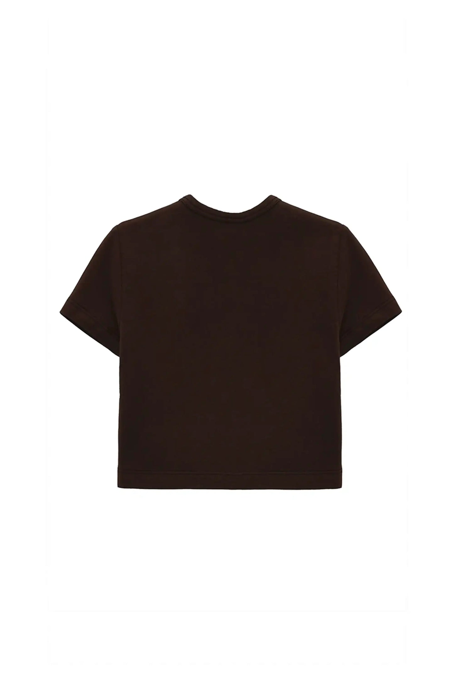Girls Short Sleeve Crewneck Crop Top Tee