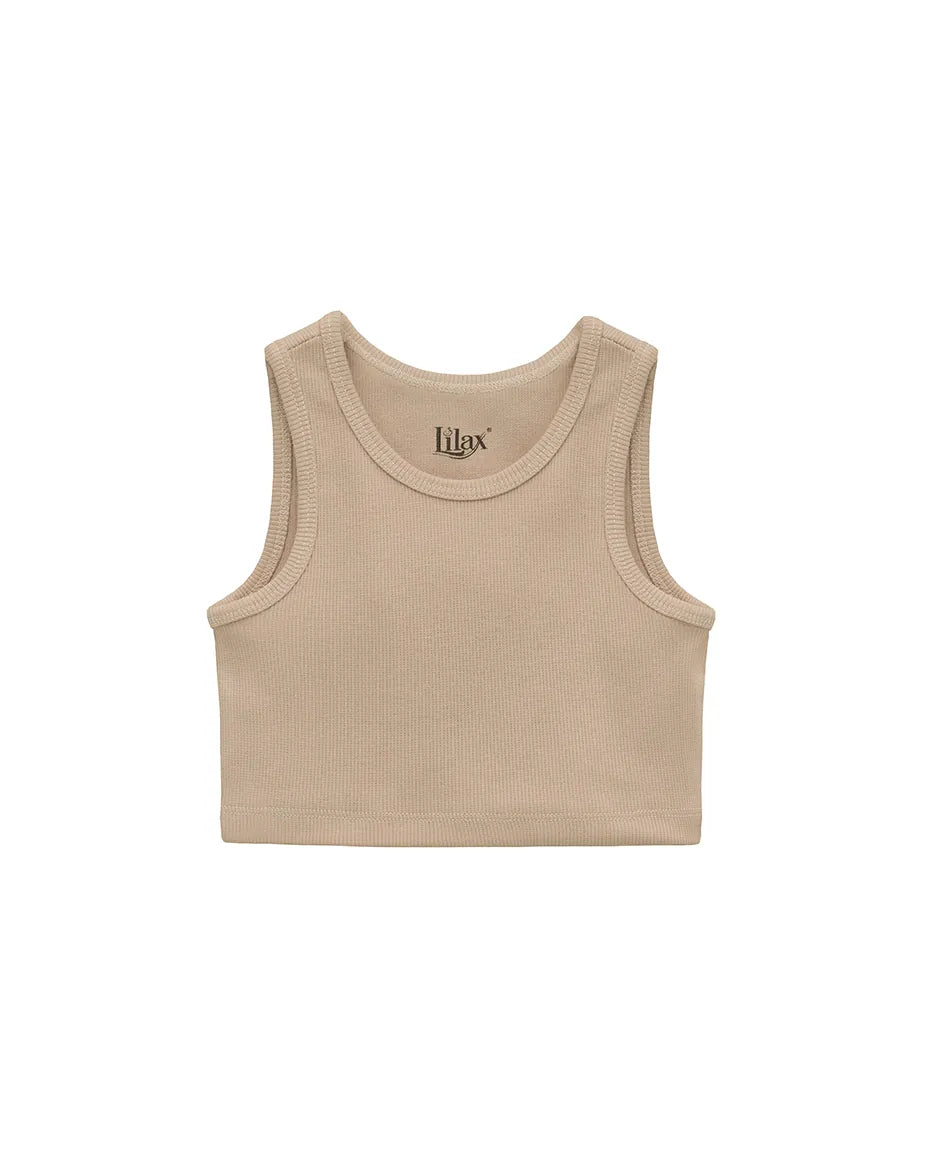 Girls 2-Pack Basic Cropped Tank Top