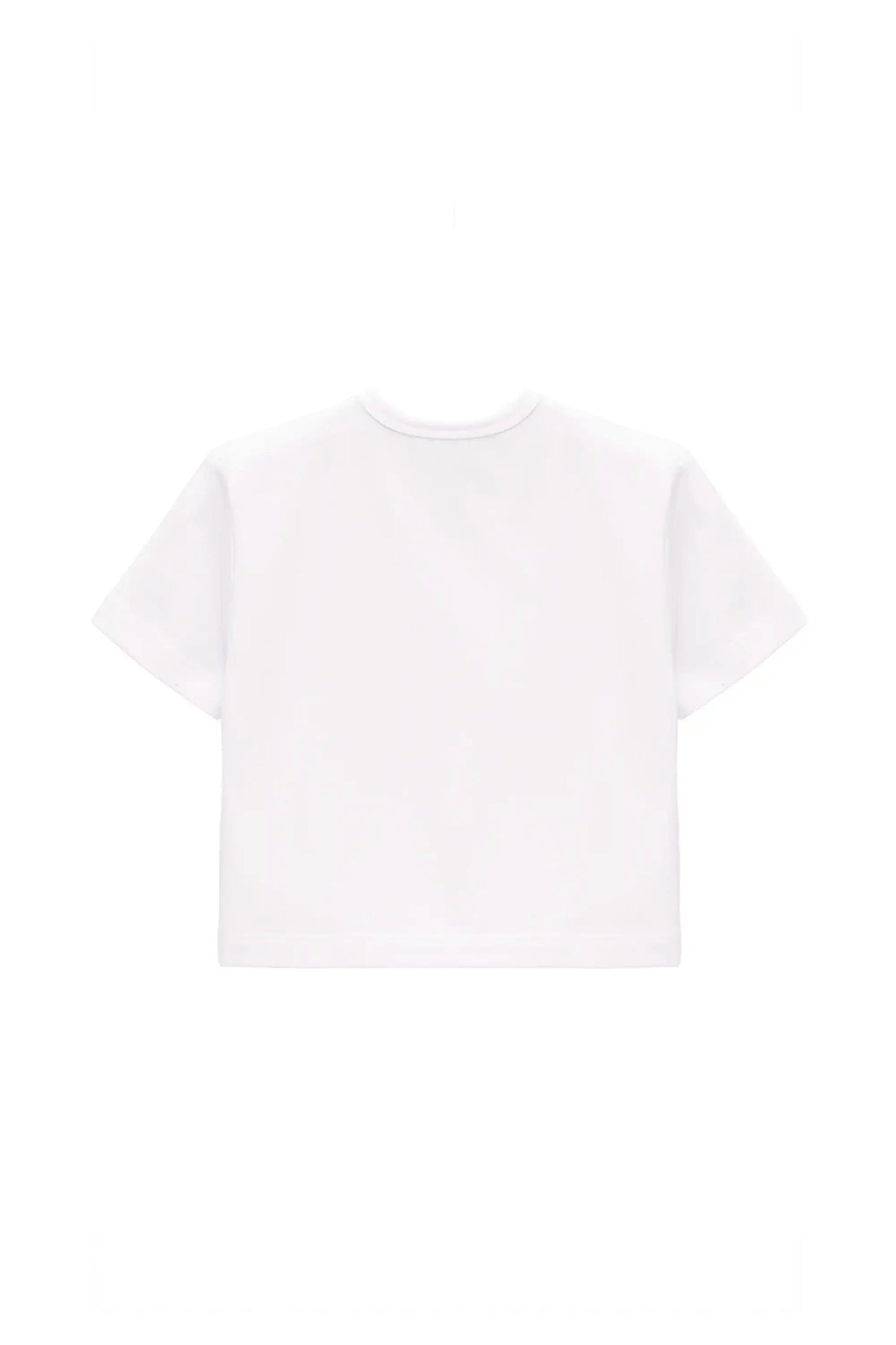 Girls Short Sleeve Crewneck Crop Top Tee