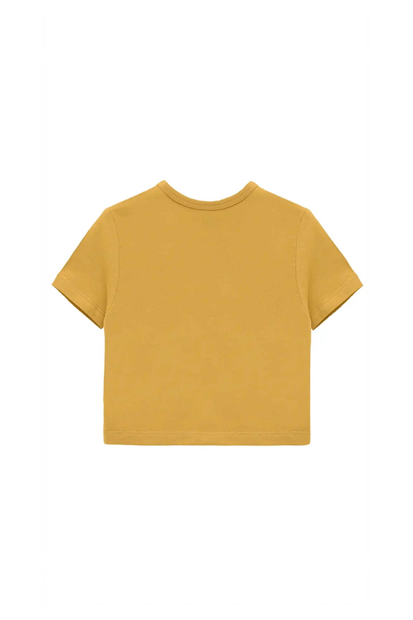 Girls Short Sleeve Crewneck Crop Top Tee
