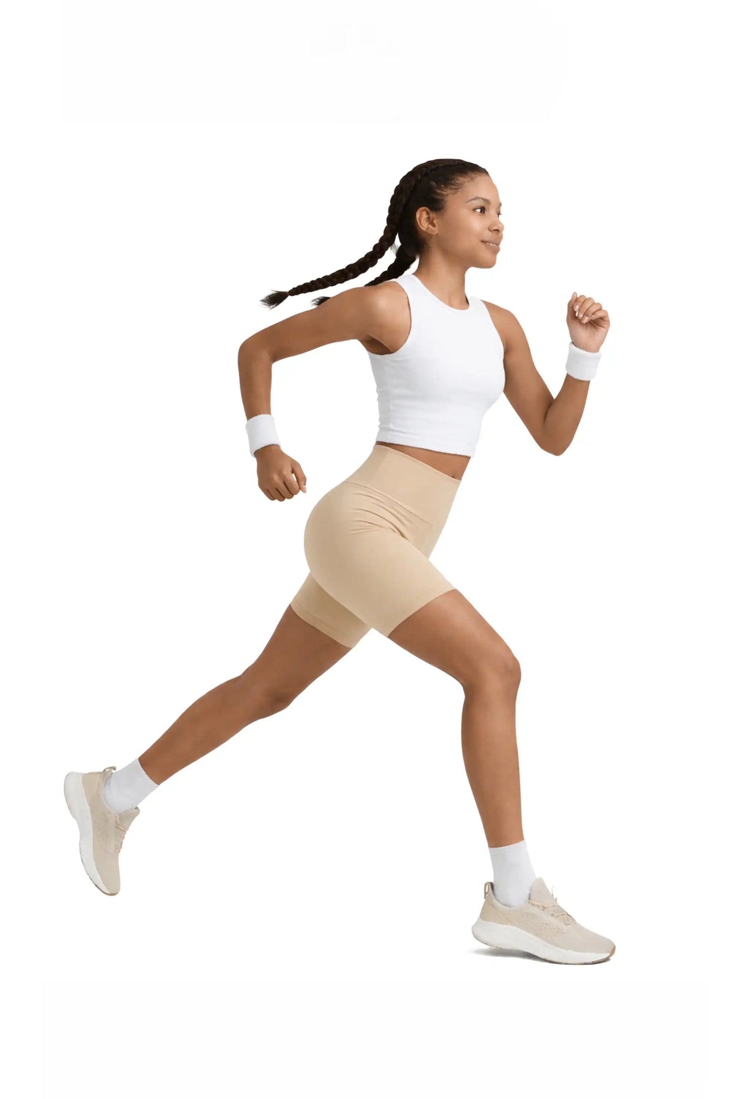 Girls High Waist Biker Shorts — Premium Soft 4-Way Stretch Yoga & Dance Athletic Shorts