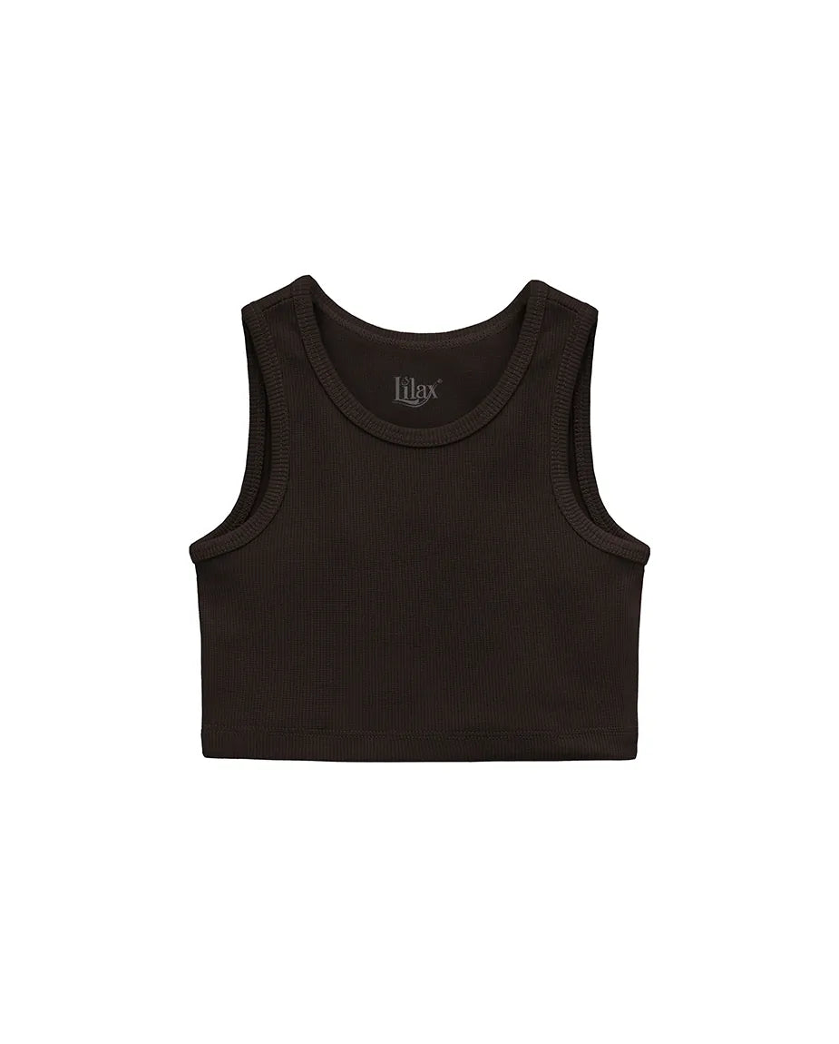 Girls 2-Pack Basic Cropped Tank Top