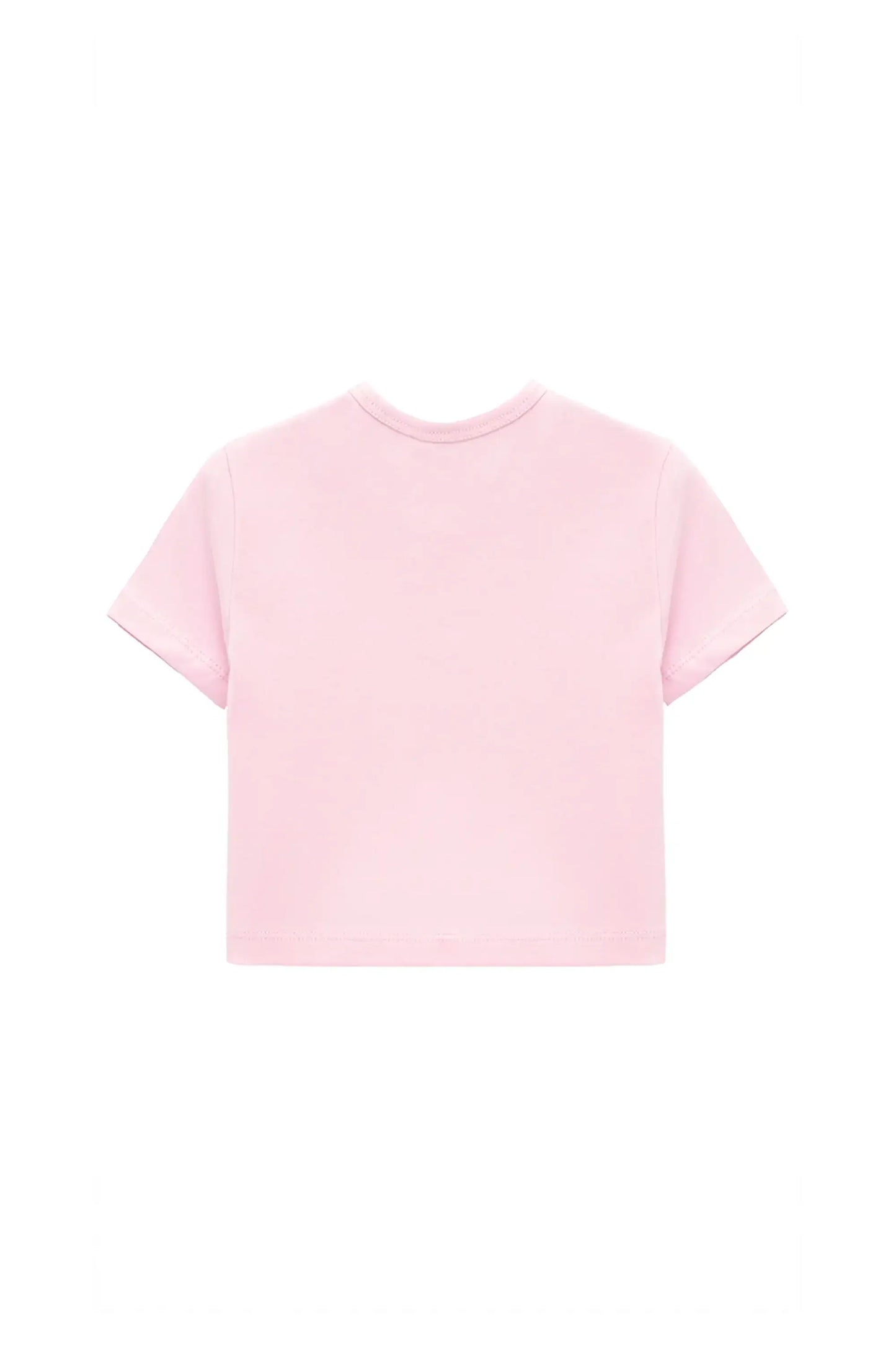 Girls Short Sleeve Crewneck Crop Top Tee
