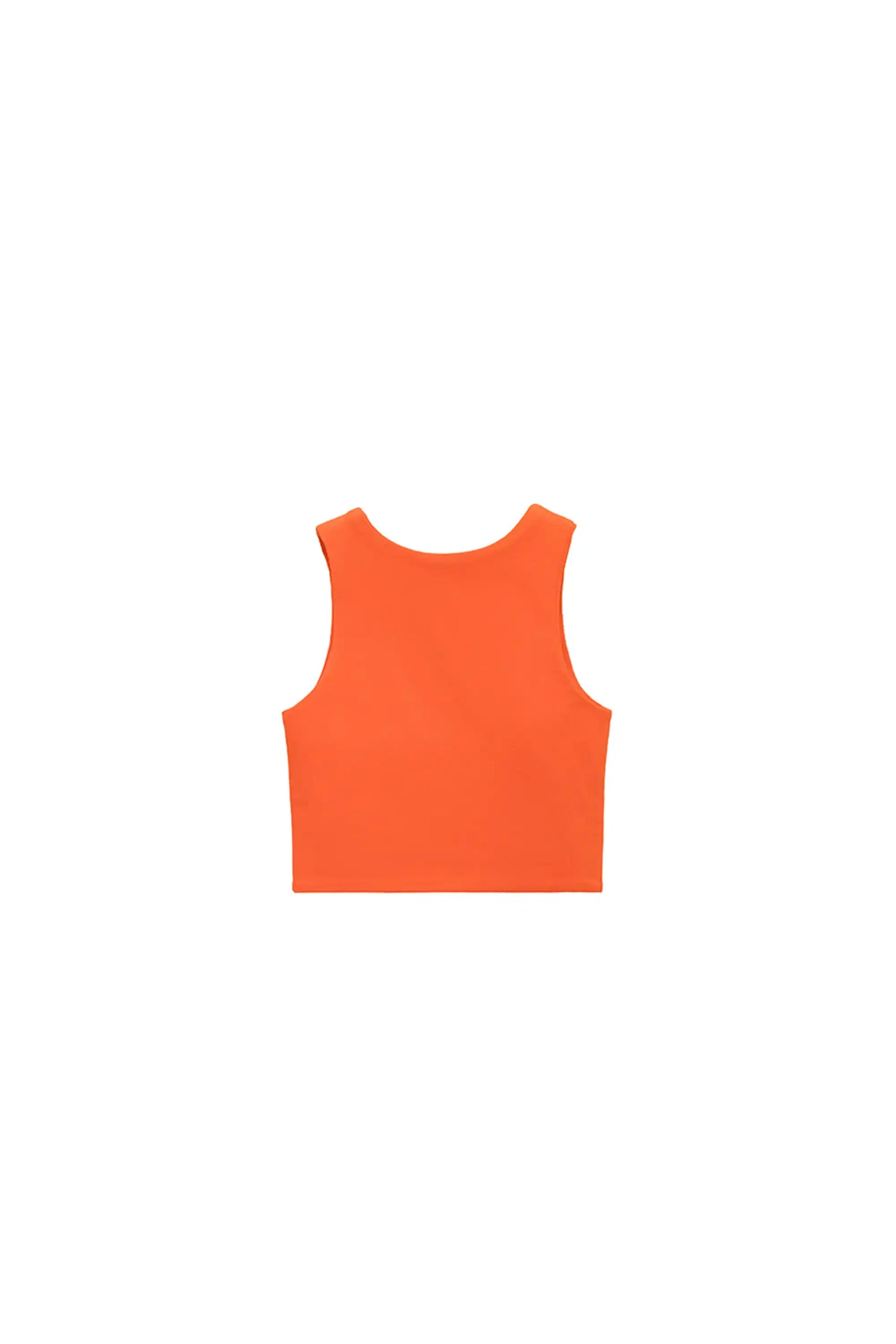 Girls' Double Lined Sleeveless Basic Crop Tank Top