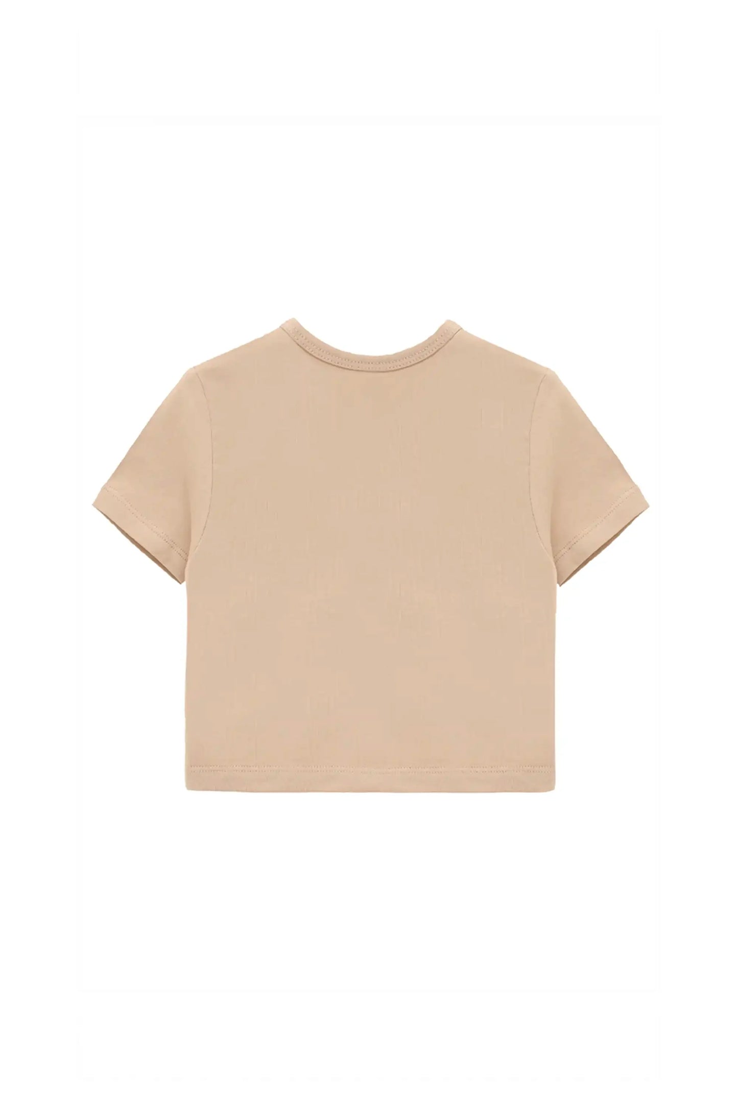 Girls Short Sleeve Crewneck Crop Top Tee