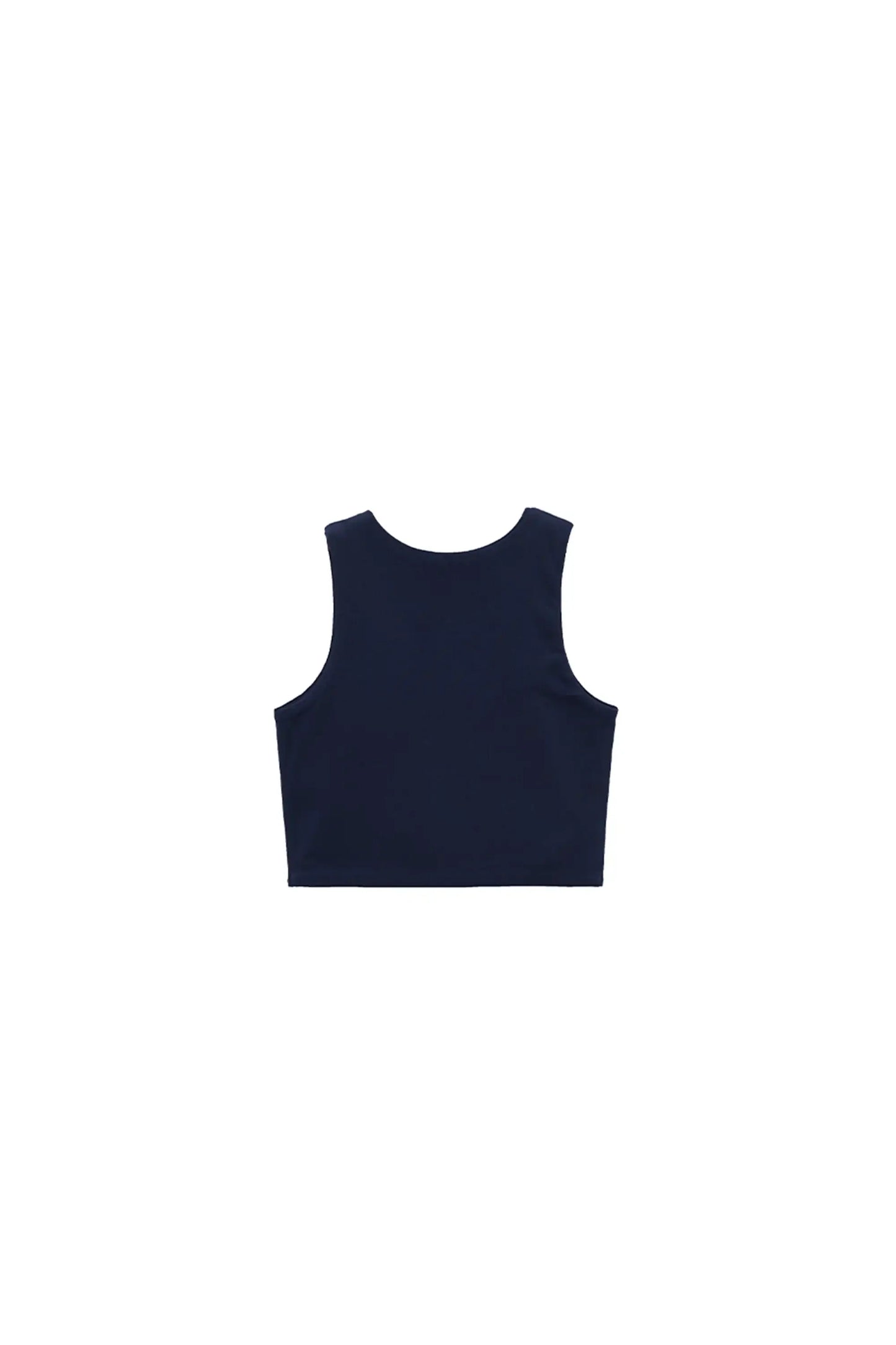 Girls' Double Lined Sleeveless Basic Crop Tank Top