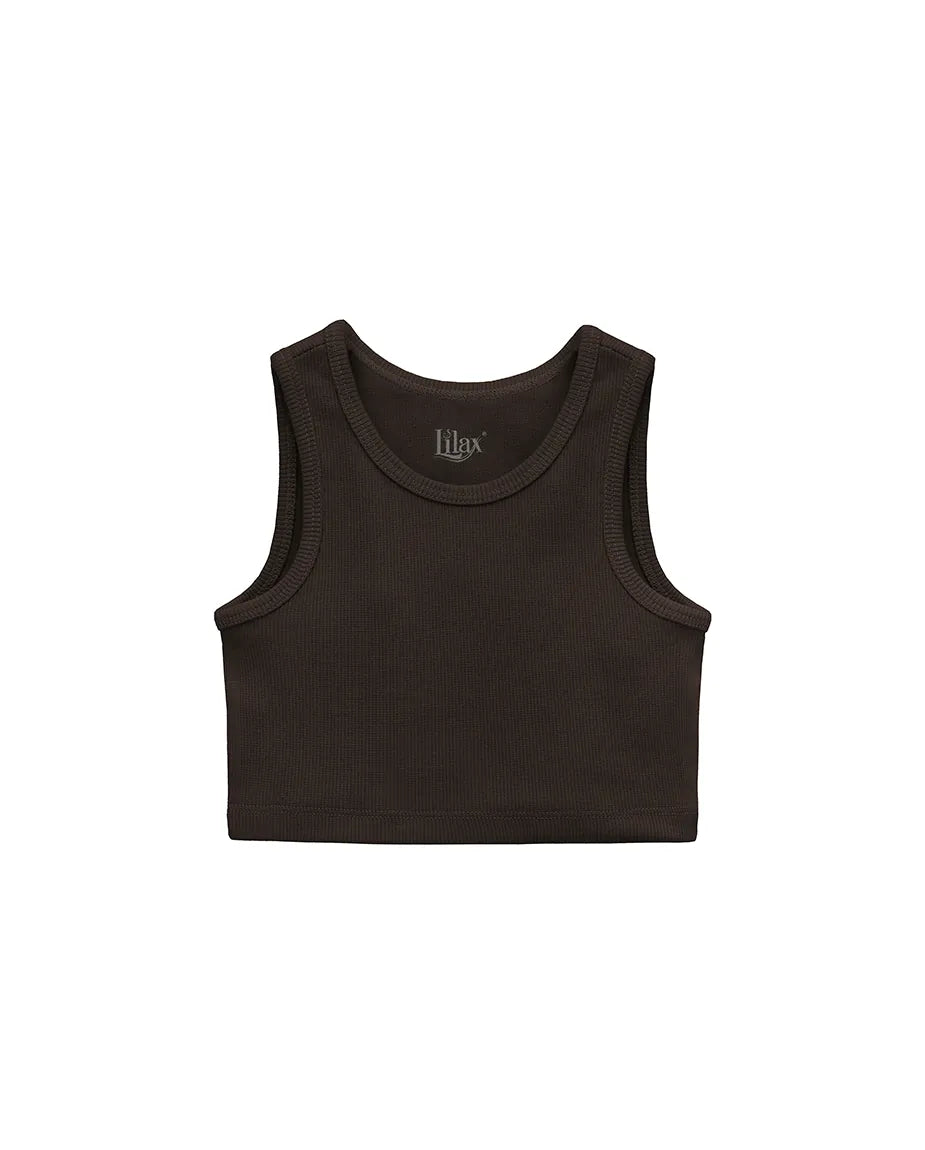 Girls 2-Pack Basic Cropped Tank Top