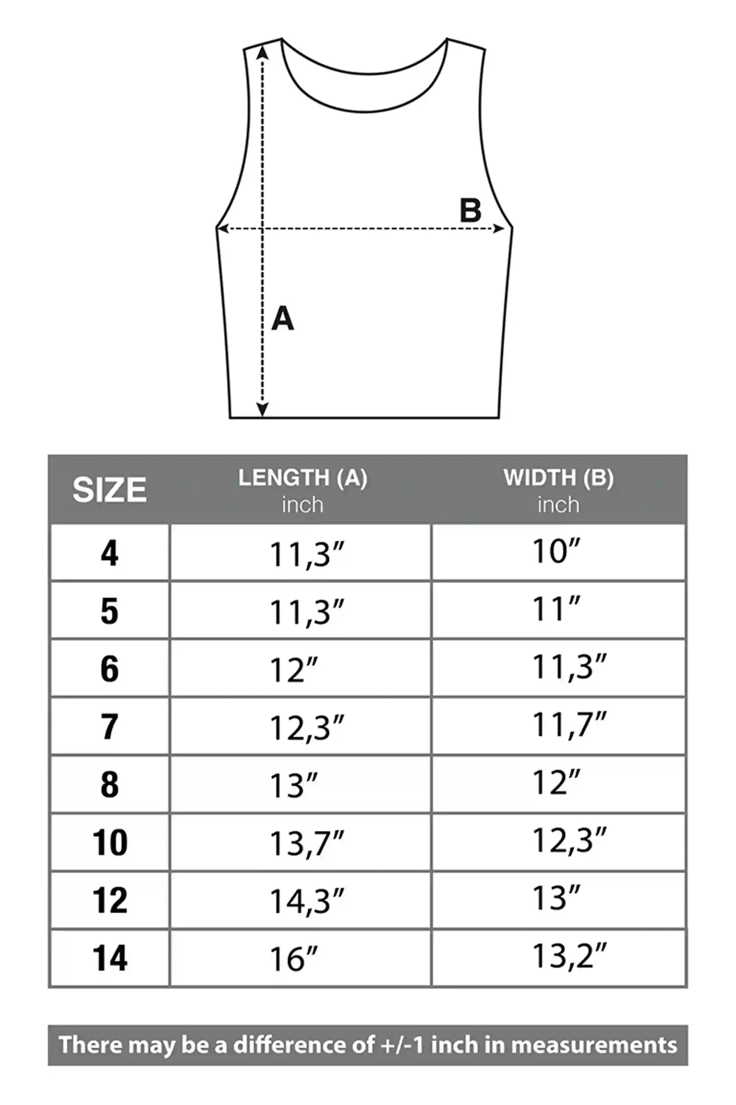 Girls' Double Lined Sleeveless Basic Crop Tank Top