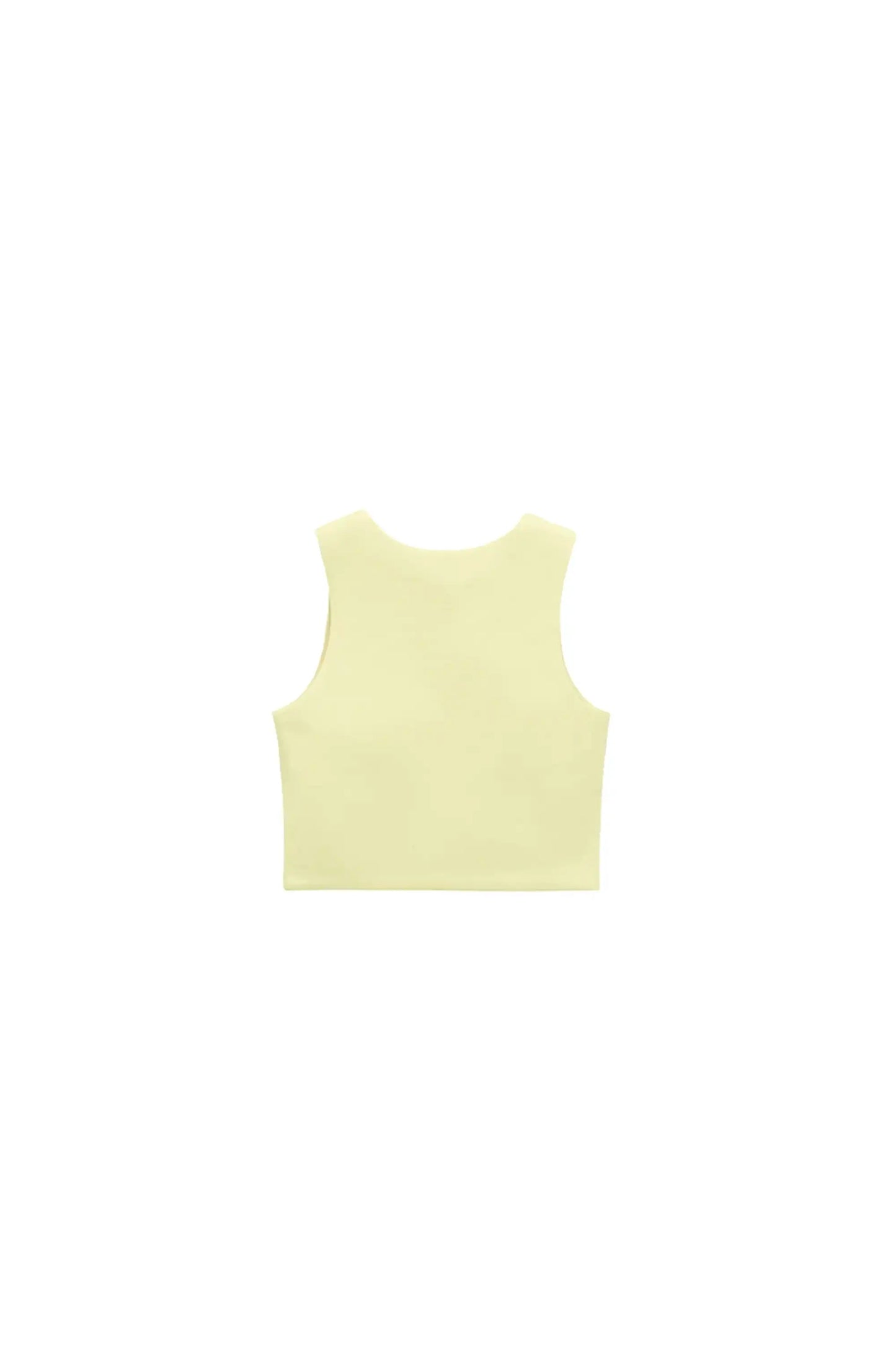 Girls' Double Lined Sleeveless Basic Crop Tank Top