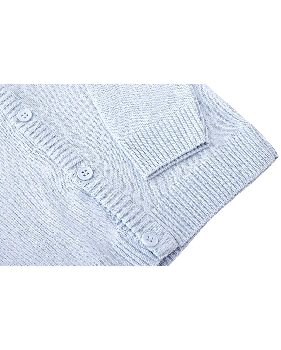 V-Neck Cardigan Sweater for Boys - Featuring Button Closure, Toddler to Youth
