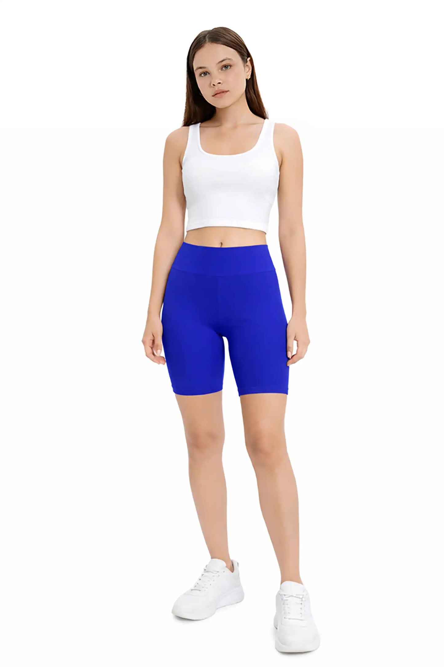 Girls High Waist Biker Shorts — Premium Soft 4-Way Stretch Yoga & Dance Athletic Shorts