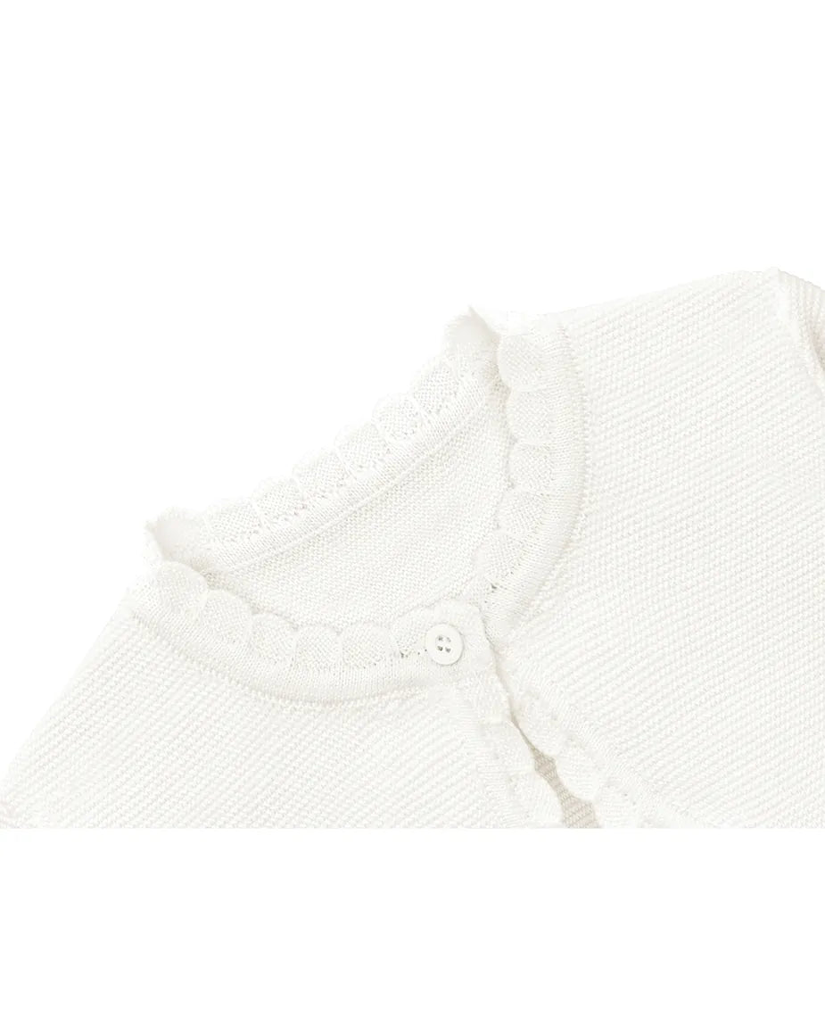Girls' Long Sleeve Knit Button Closure Bolero Shrug