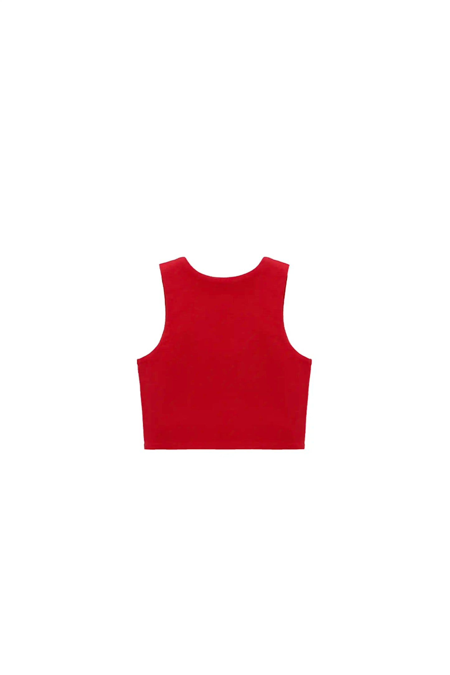 Girls' Double Lined Sleeveless Basic Crop Tank Top