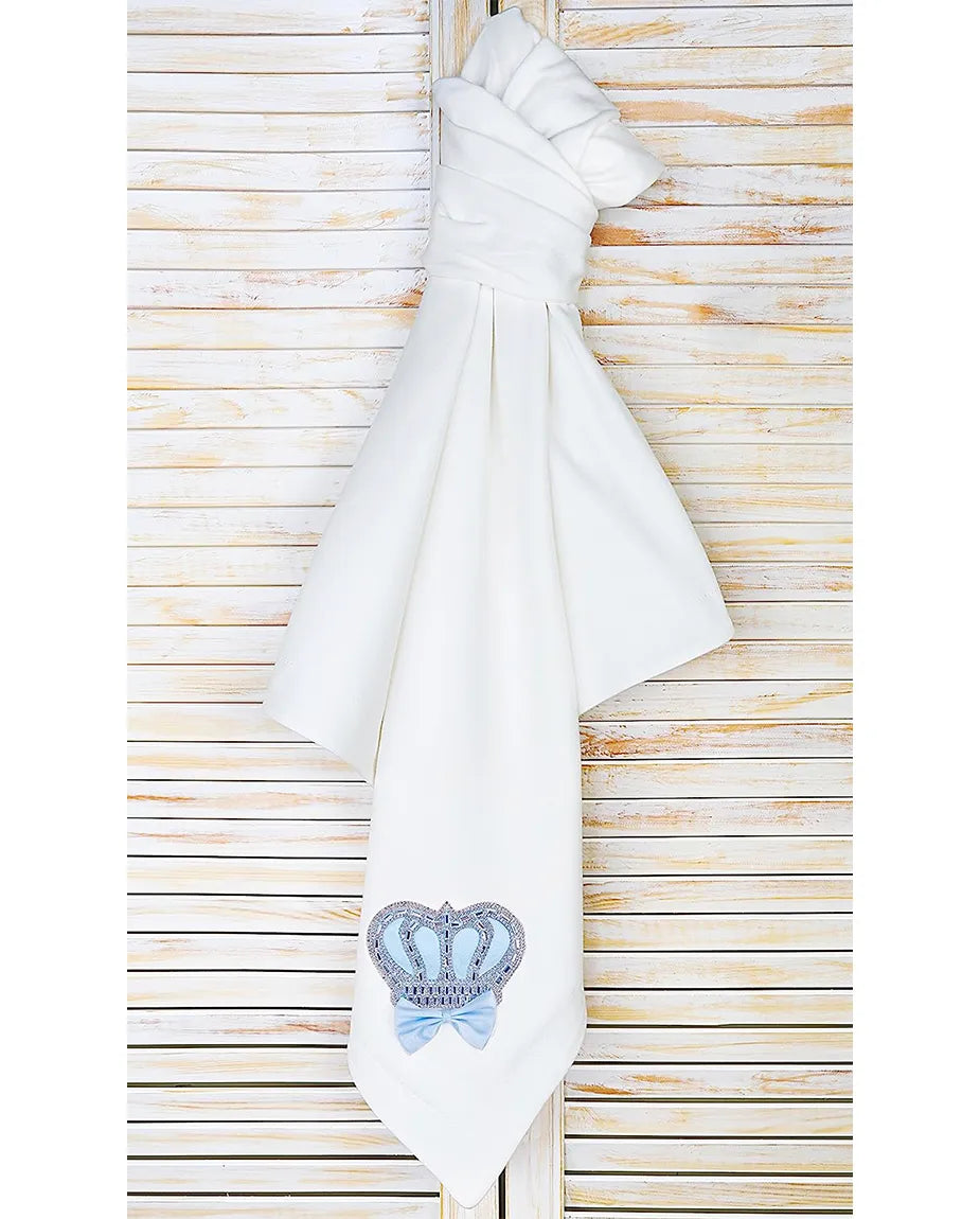 Soft Cotton Swaddle Receiving Blanket for Newborn Baby Boy's Crown Jewels 34 X 30