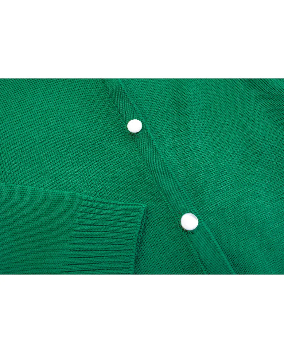 Girls Knit Pearl Buttoned Cardigan Sweater