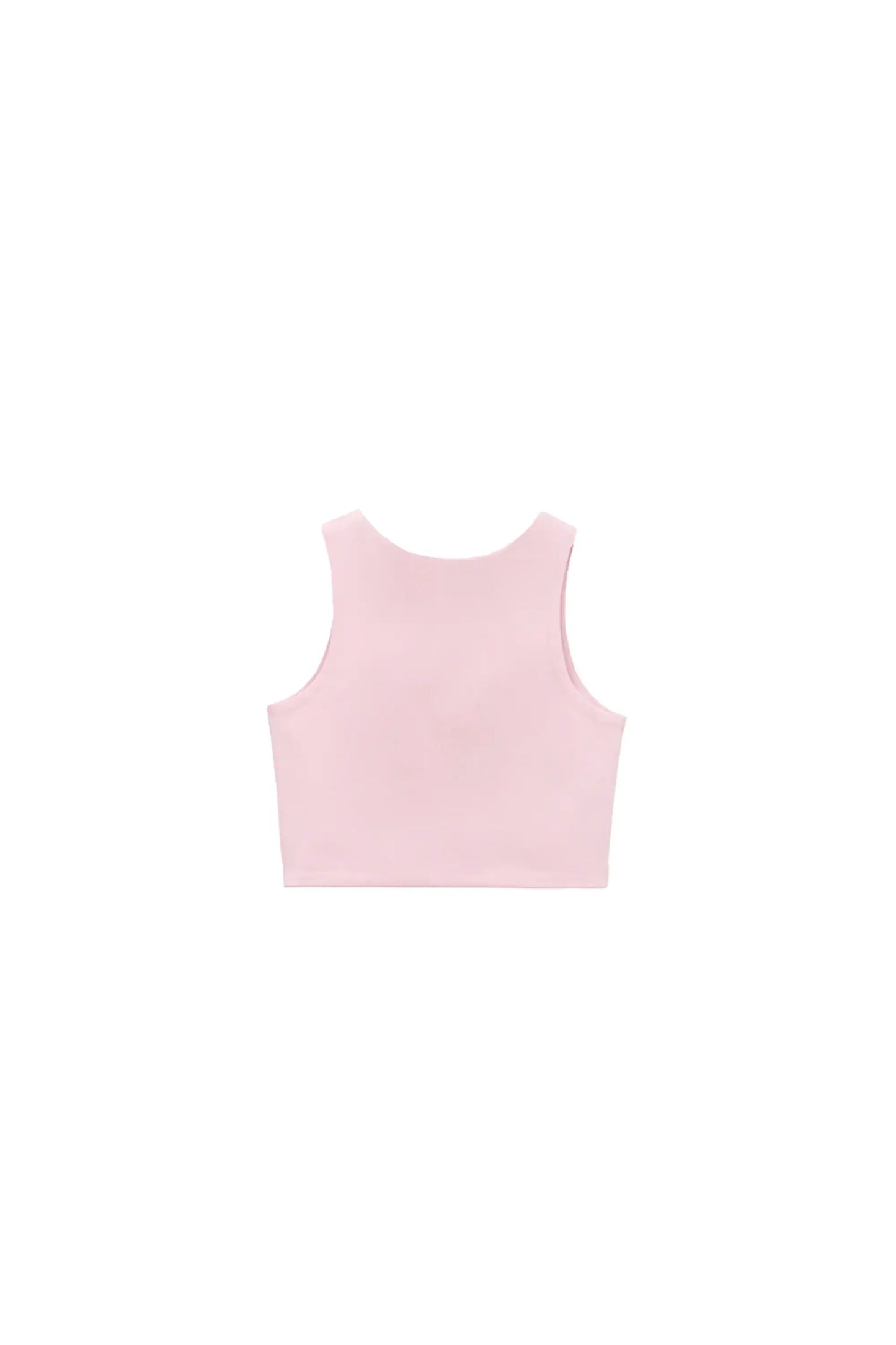 Girls' Double Lined Sleeveless Basic Crop Tank Top