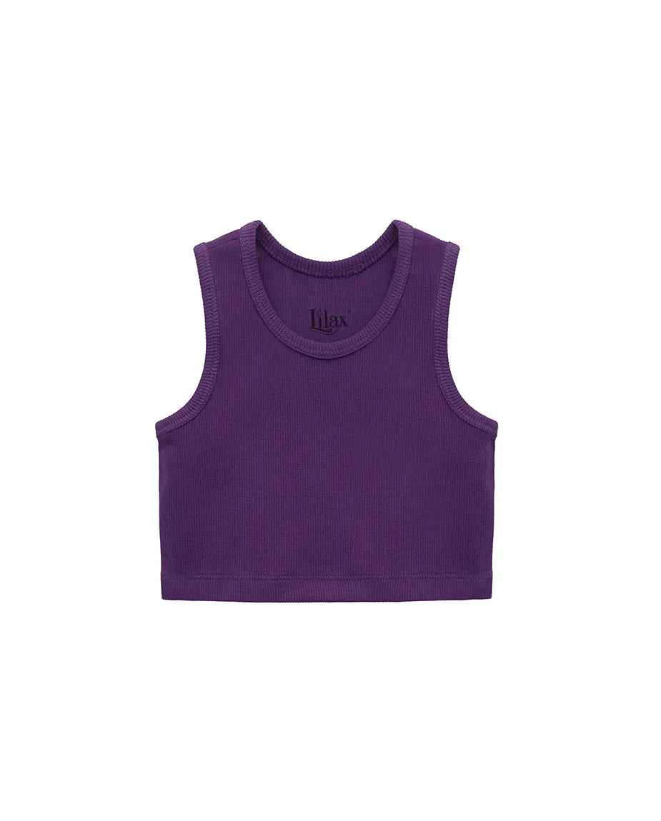 Girls 2-Pack Basic Cropped Tank Top