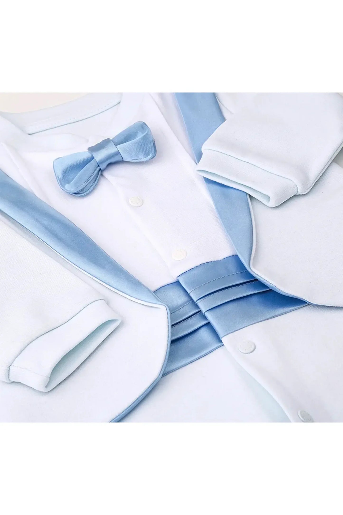 Baby Boy Footie Tuxedo Outfit with Bow Tie for Christmas Holidays - The Perfect Gentleman Look