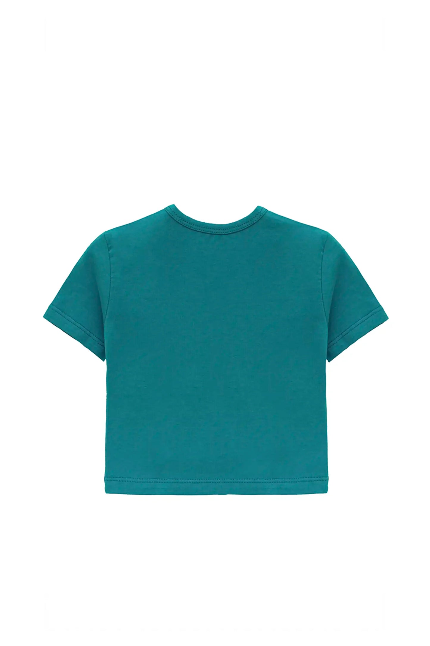 Girls Short Sleeve Crewneck Crop Top Tee