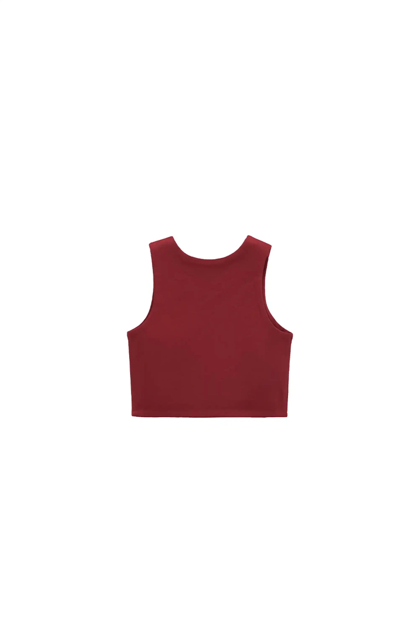 Girls' Double Lined Sleeveless Basic Crop Tank Top