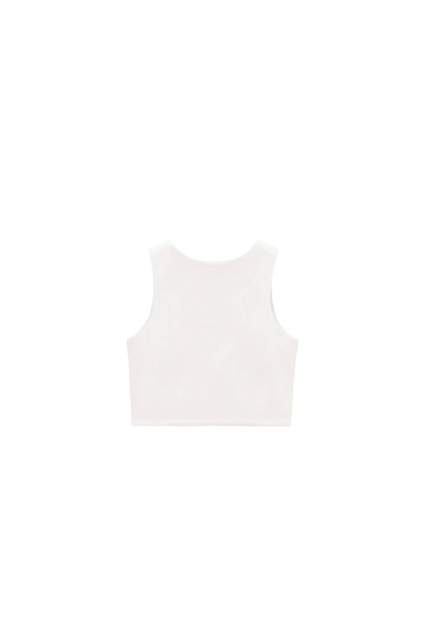 Girls' Double Lined Sleeveless Basic Crop Tank Top