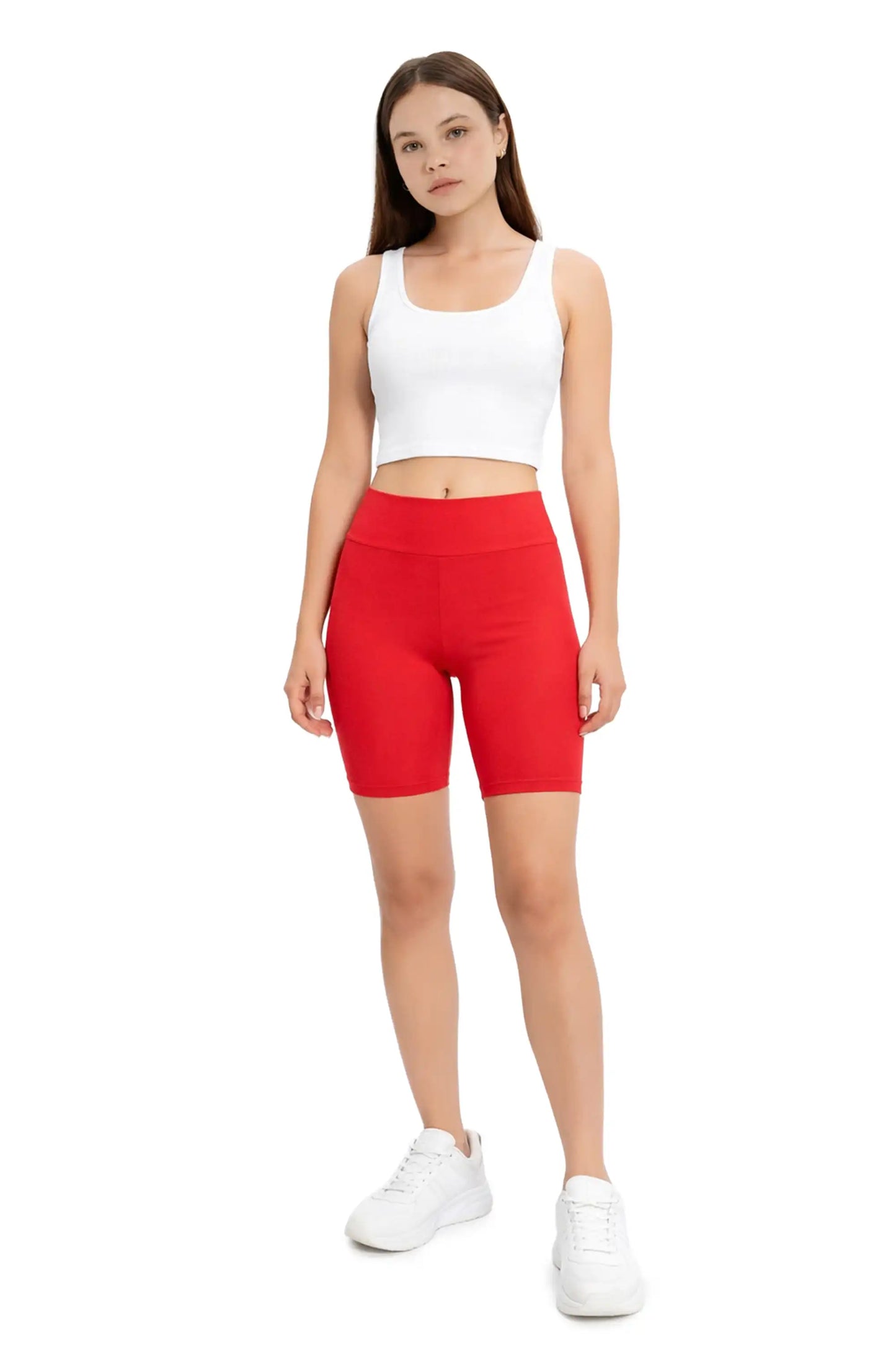 Girls High Waist Biker Shorts — Premium Soft 4-Way Stretch Yoga & Dance Athletic Shorts