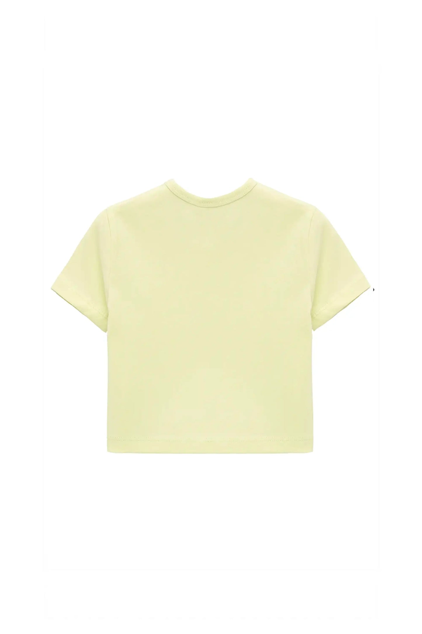 Girls Short Sleeve Crewneck Crop Top Tee