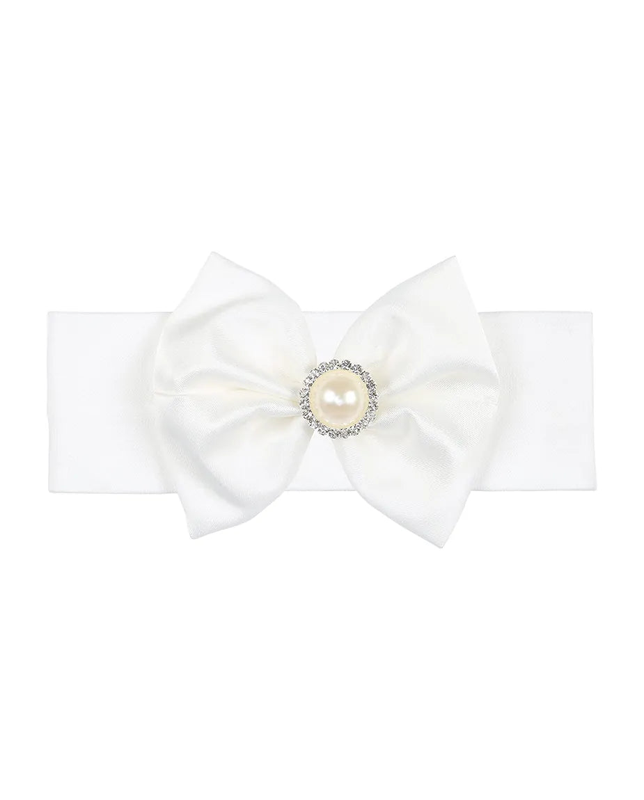 Baby Girls White Lace & Satin Christening Dress Set
