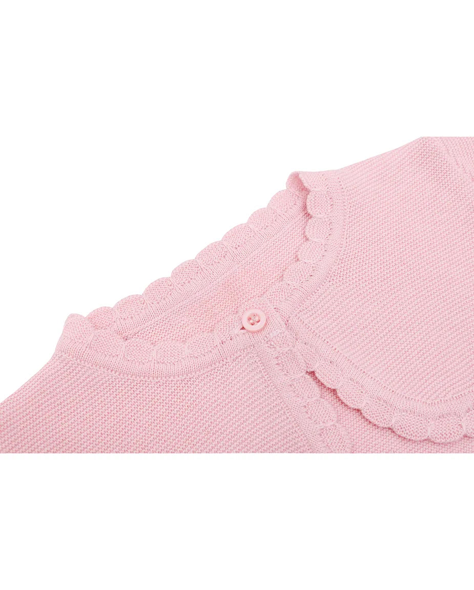 Girls' Long Sleeve Knit Button Closure Bolero Shrug