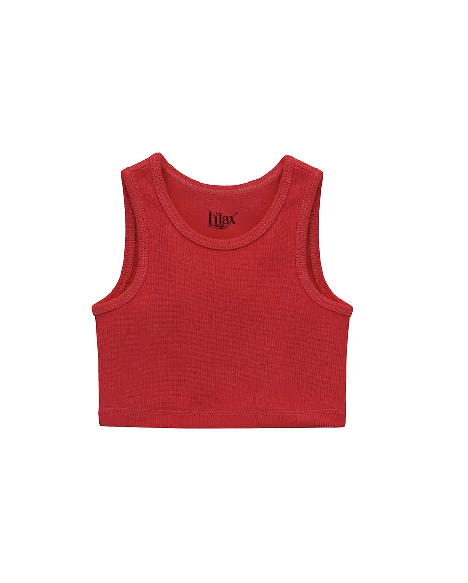 Girls 2-Pack Basic Cropped Tank Top