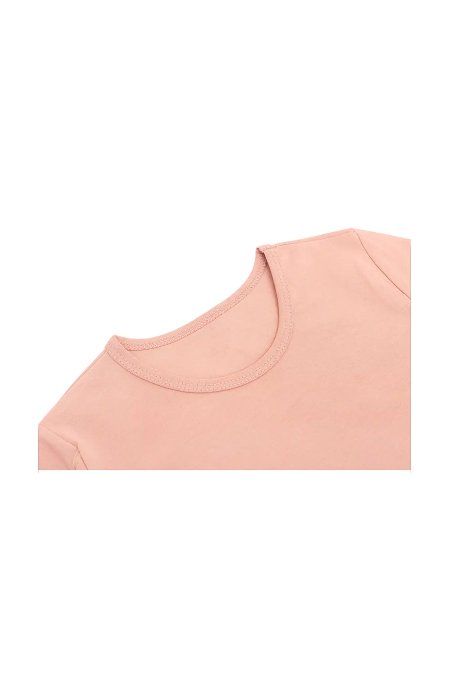 Girls Short Sleeve Crewneck Crop Top Tee