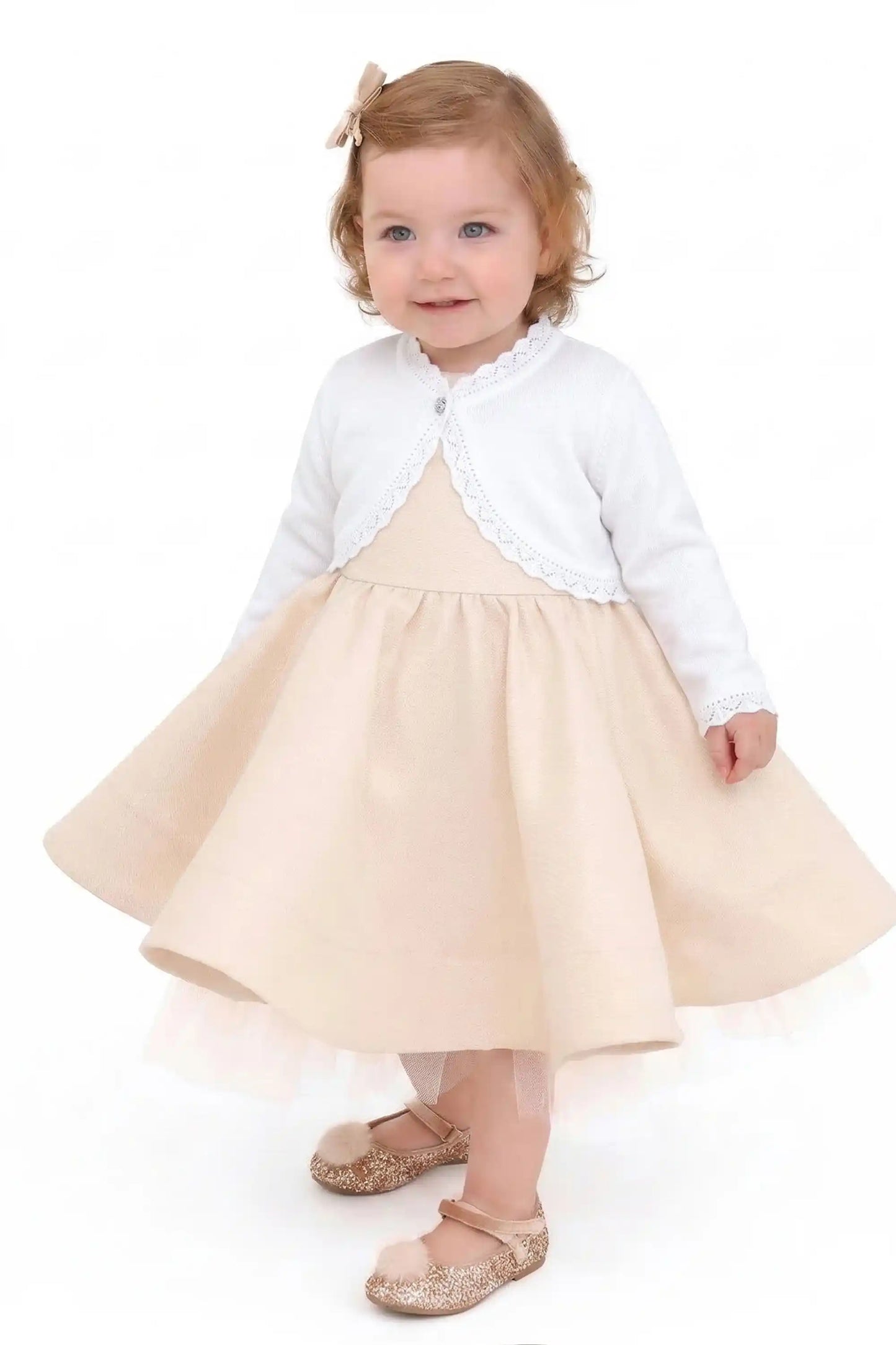 Baby Knit Button Detailed Bolero Cardigan
