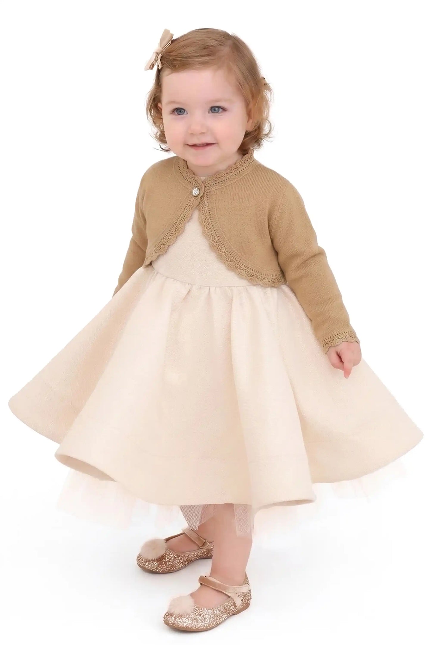 Baby Knit Button Detailed Bolero Cardigan