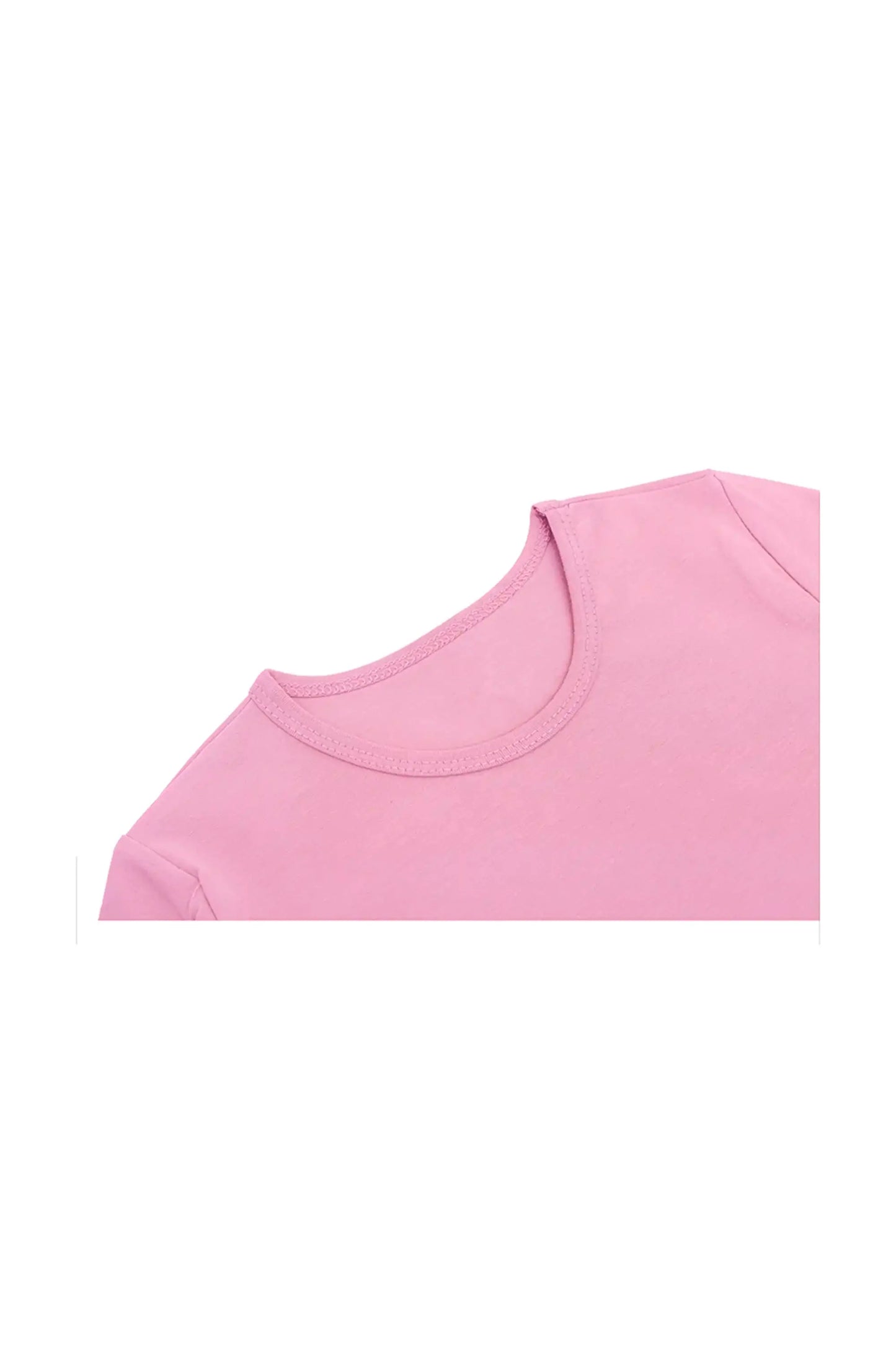 Girls Short Sleeve Crewneck Crop Top Tee