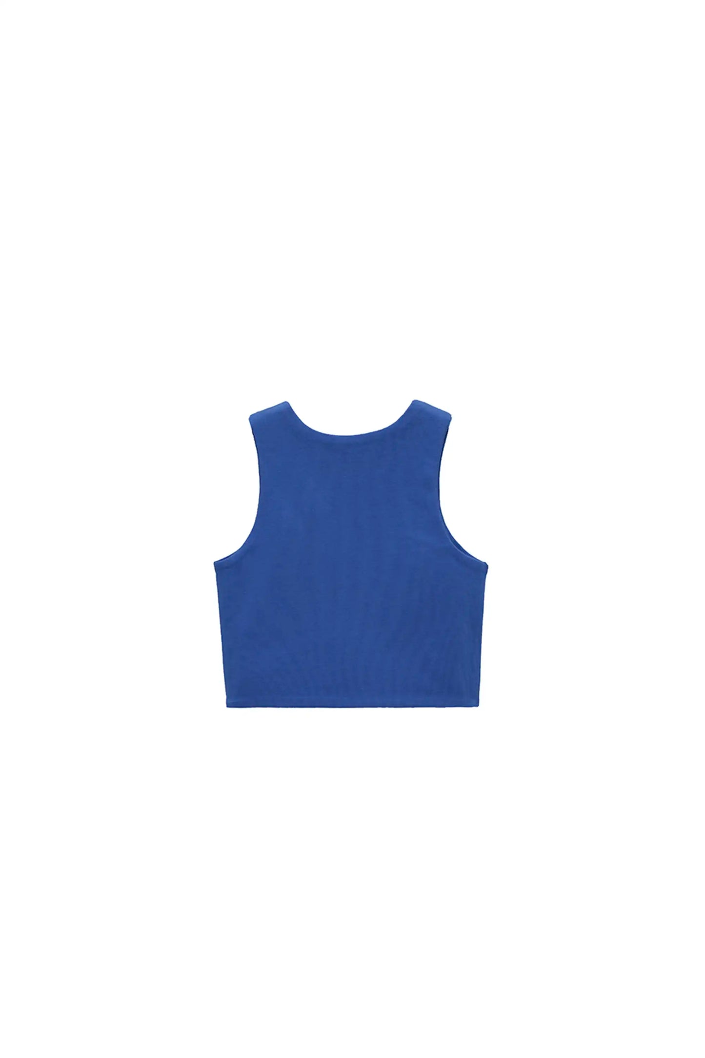 Girls' Double Lined Sleeveless Basic Crop Tank Top