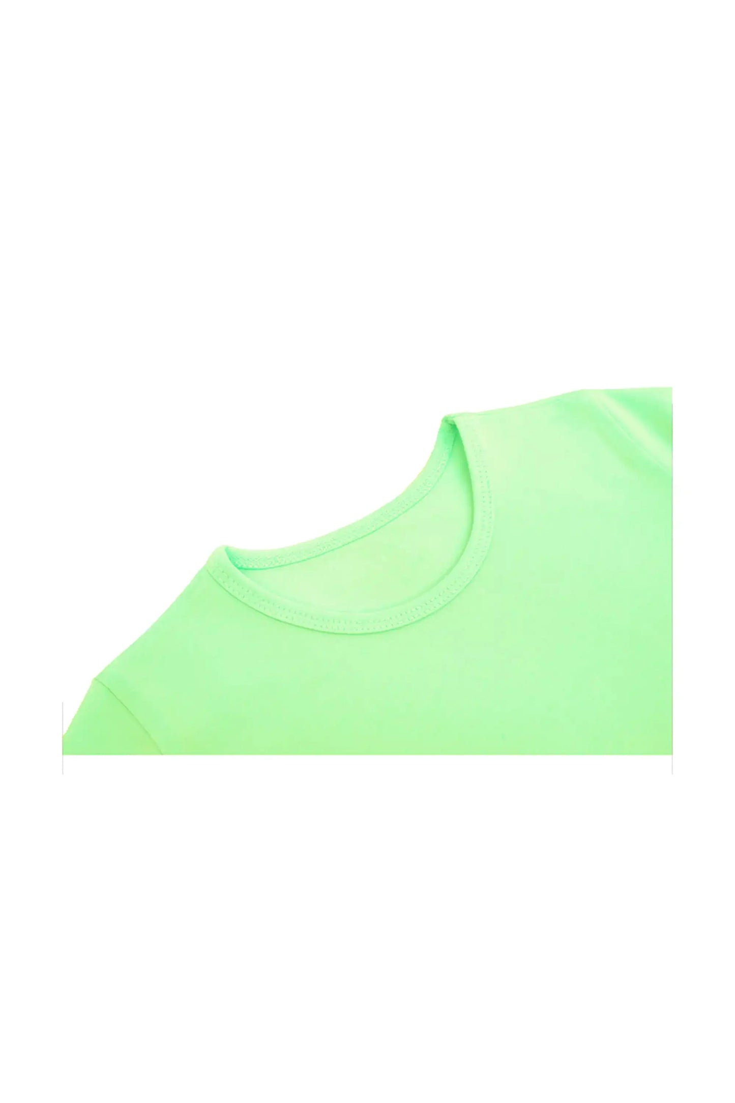 Girls Short Sleeve Crewneck Crop Top Tee